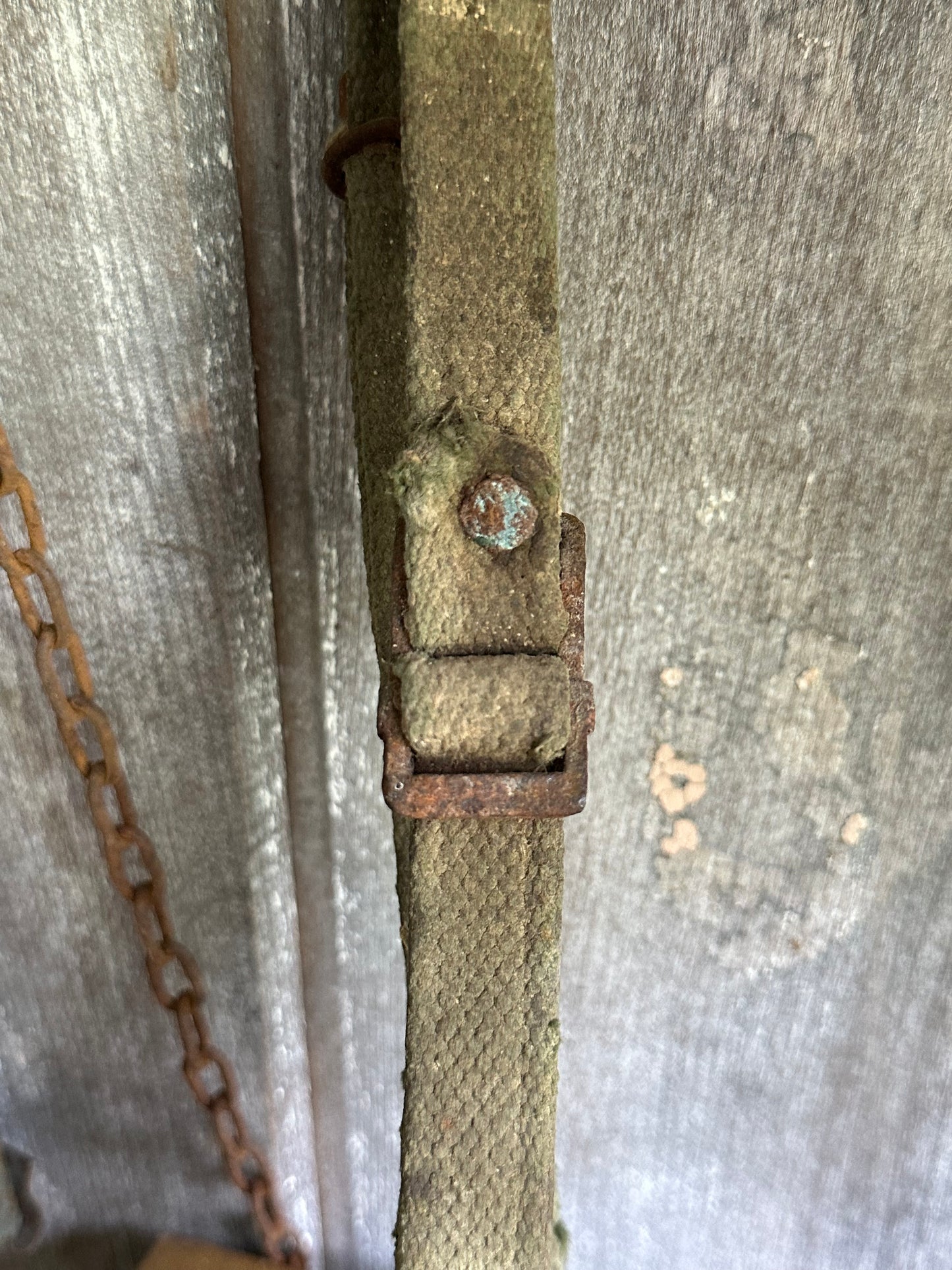 Rusty Metal Bell With Fabric Strap