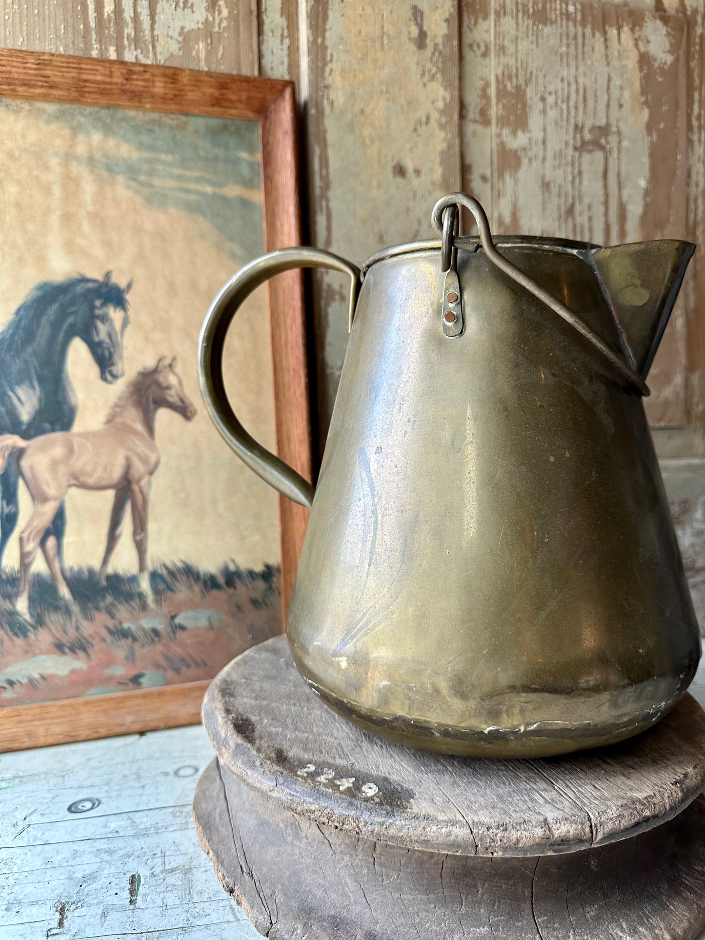 Brass Pitcher With Two Handle
