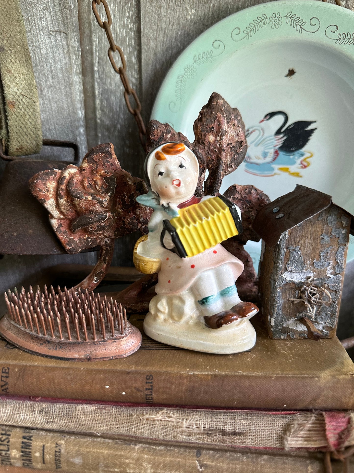 Girl With Accordion Figurine Japan