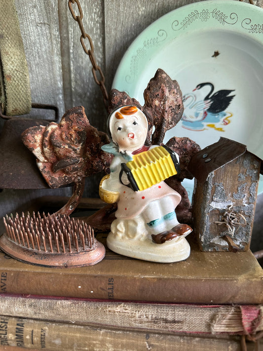 Girl With Accordion Figurine Japan