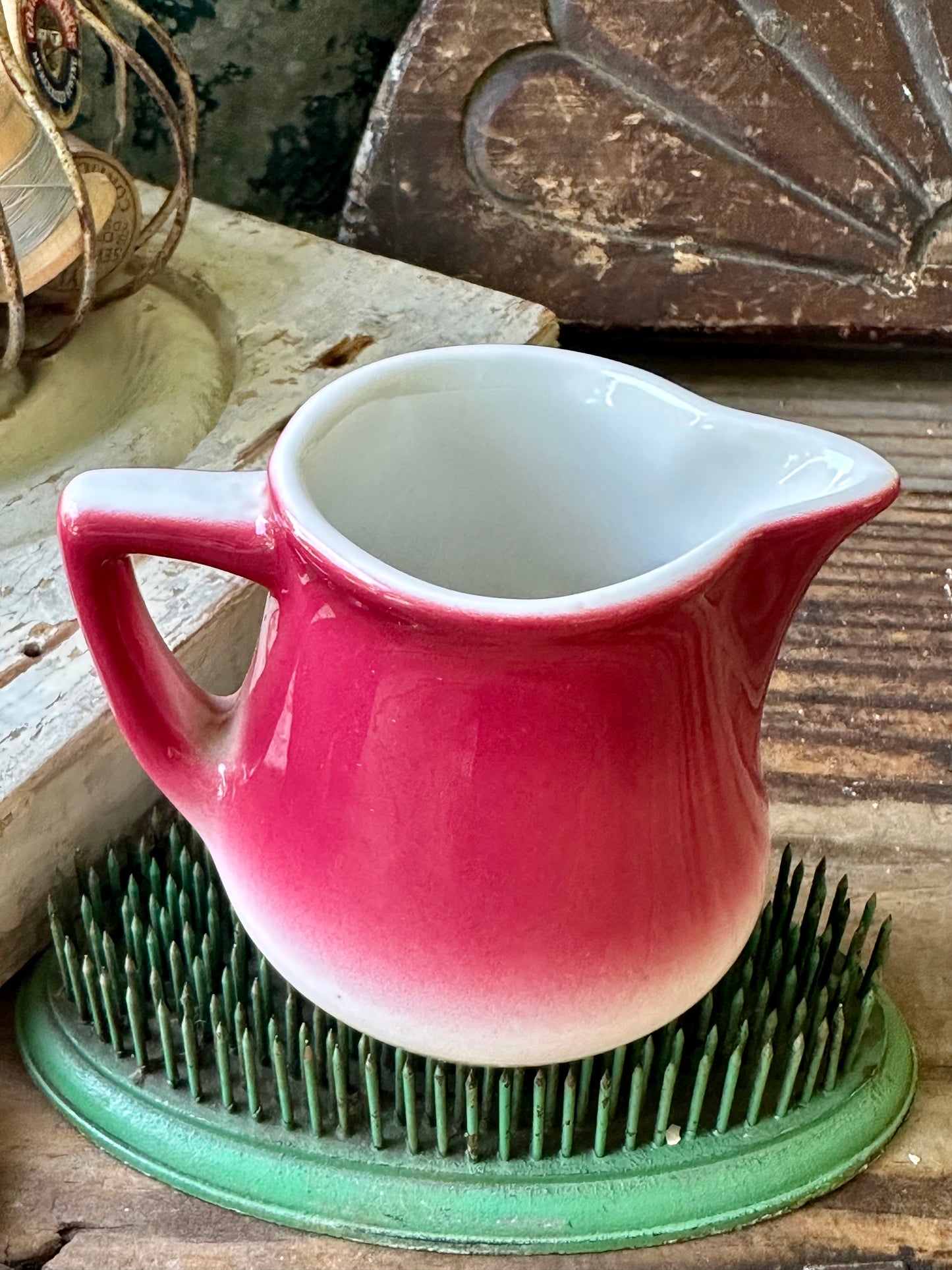 Creamer Pink & White