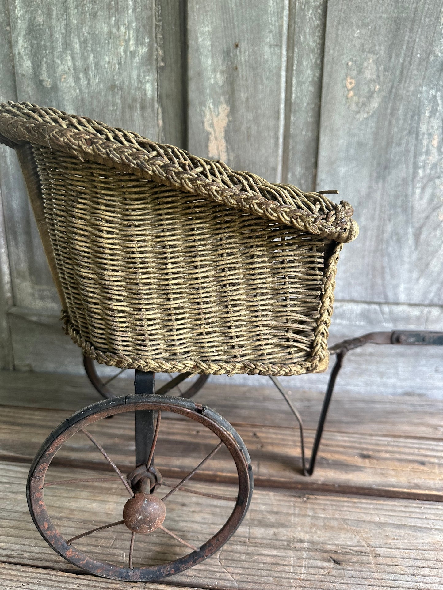 Wicker Doll Cart Carriage
