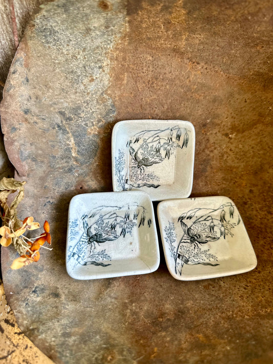 Transferware Butter Pats Set Of 3