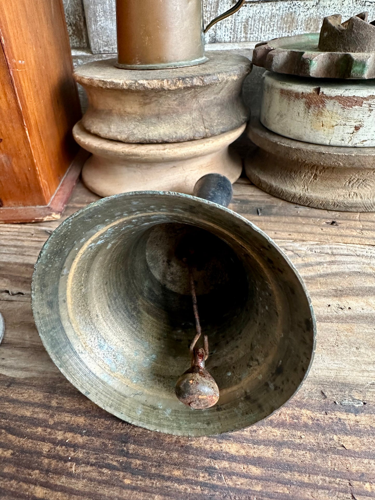 School Bell With Wood Handle 7 1/4”