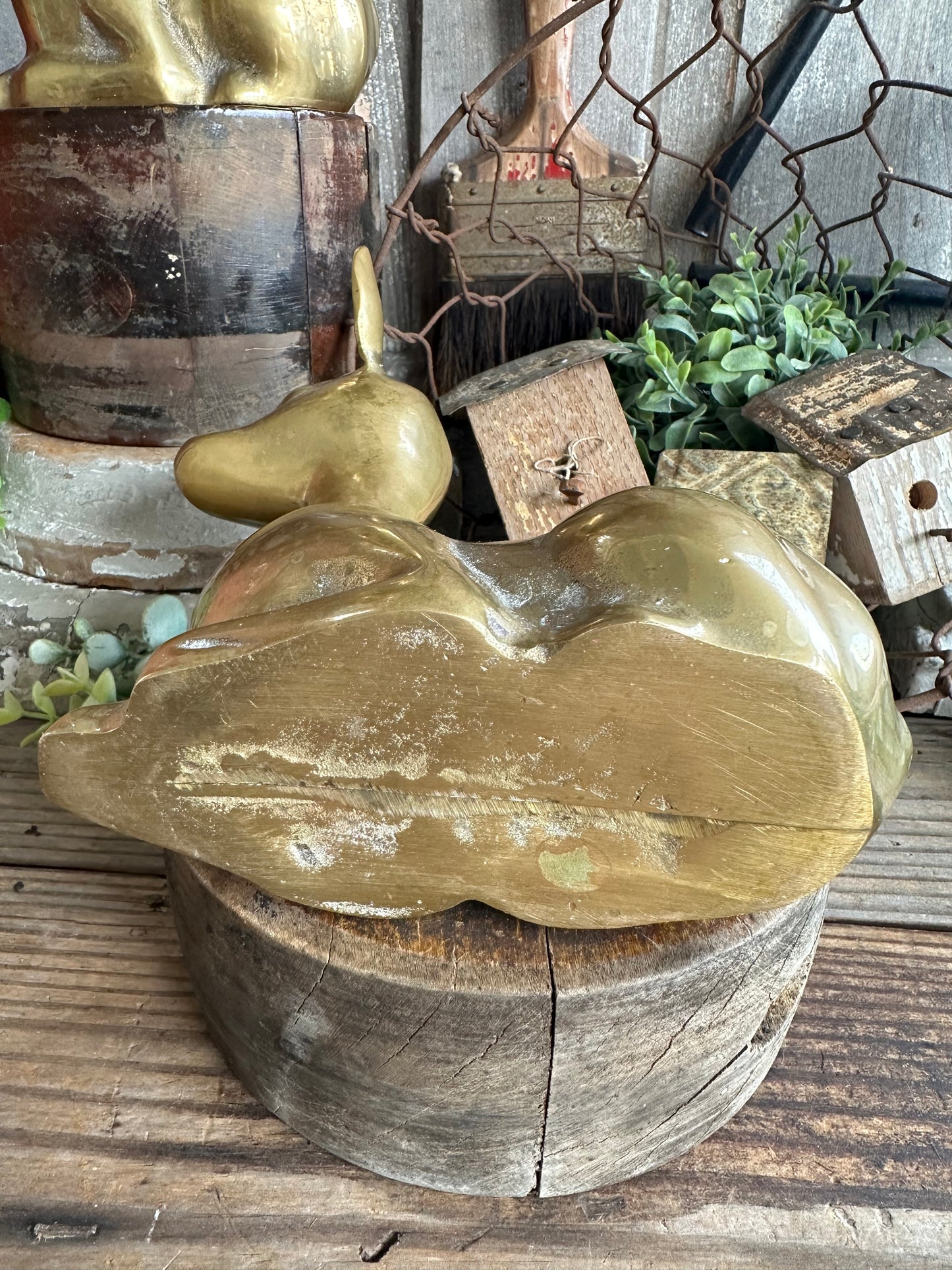 Brass Deer Set Of Two