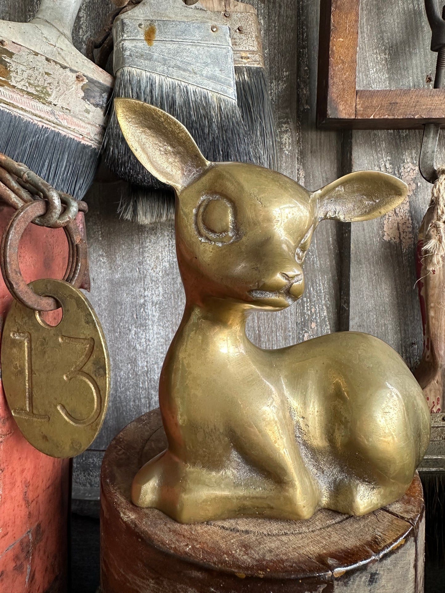 Brass Deer Set Of Two