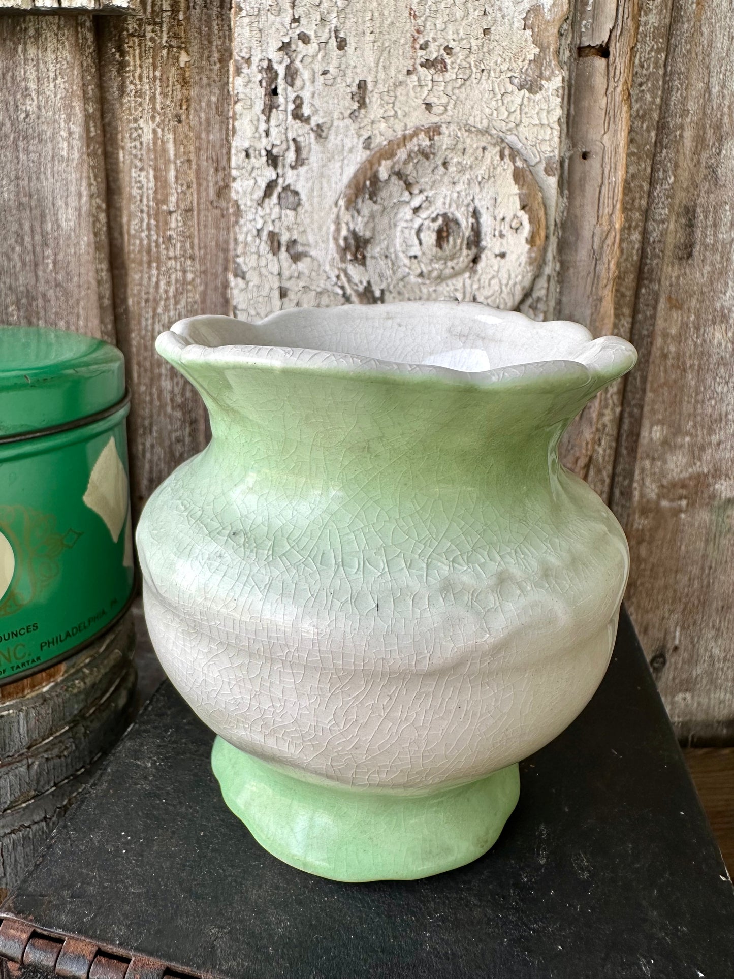 Green Porcelain Small Pitcher/Creamer