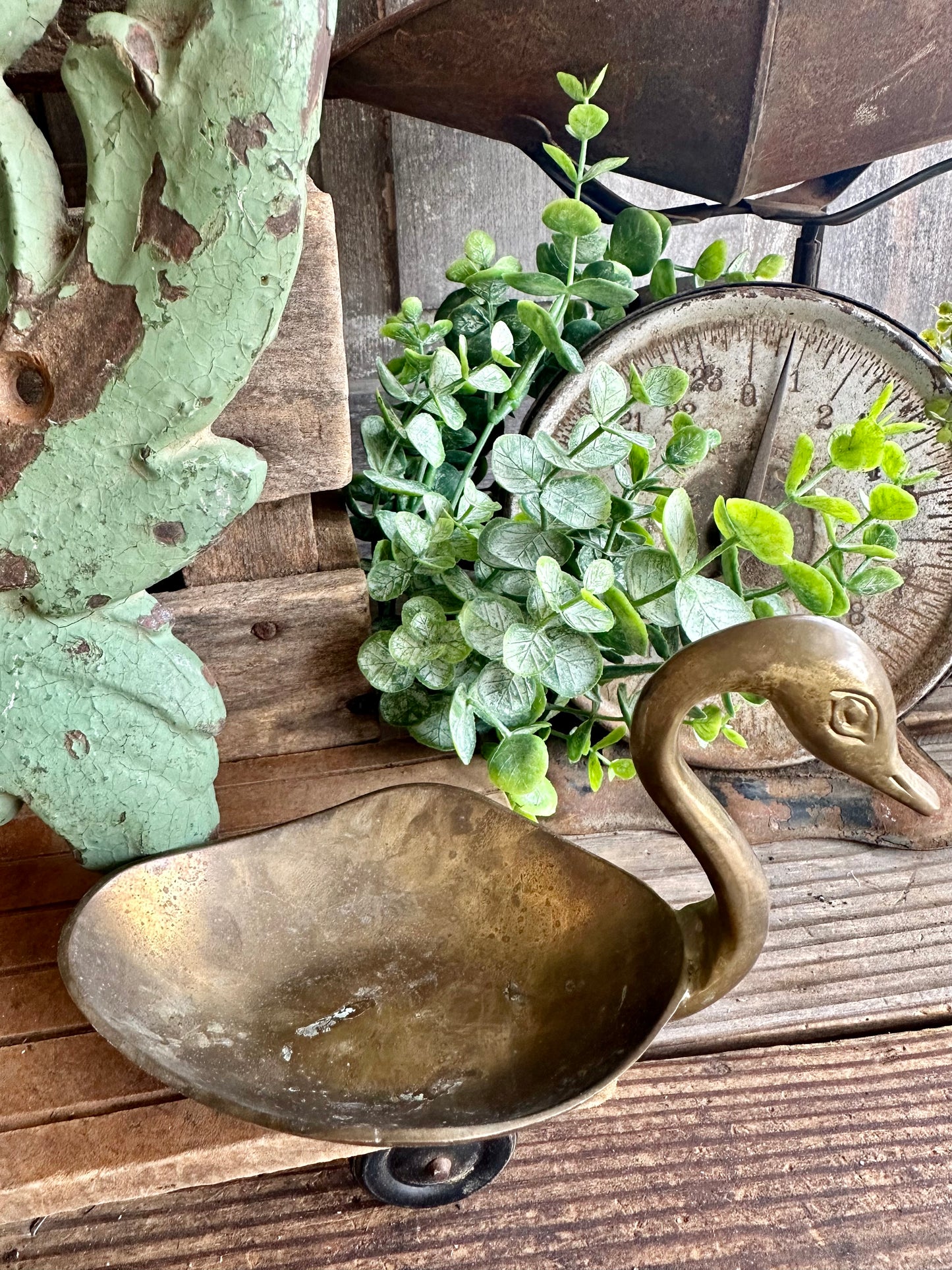 Brass Swan Dish