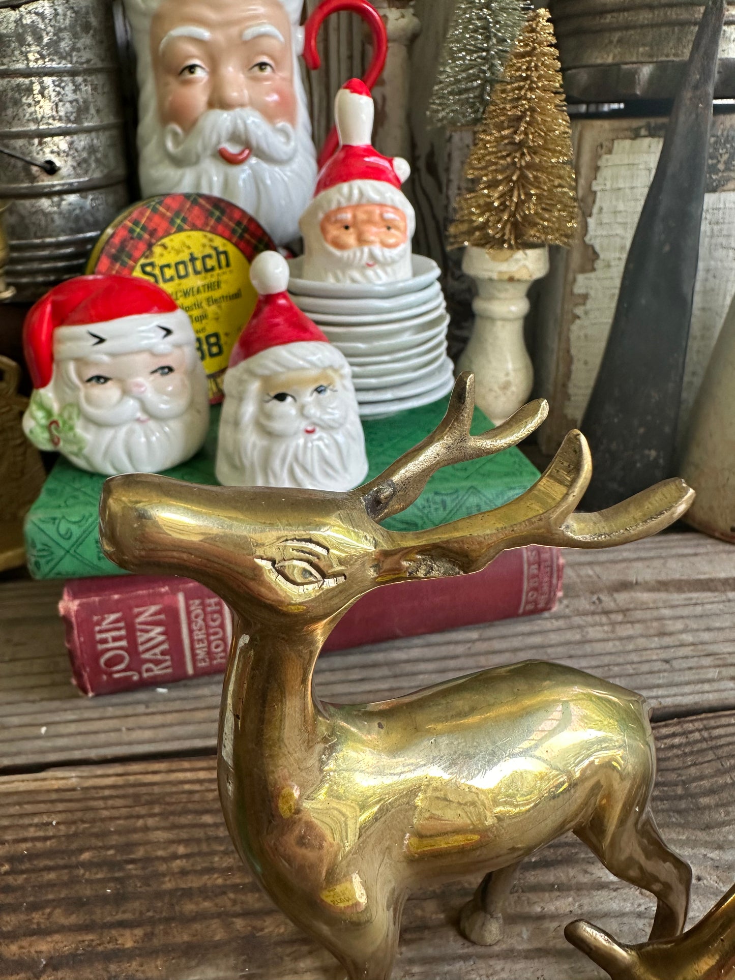 Brass Deer Set Of Two