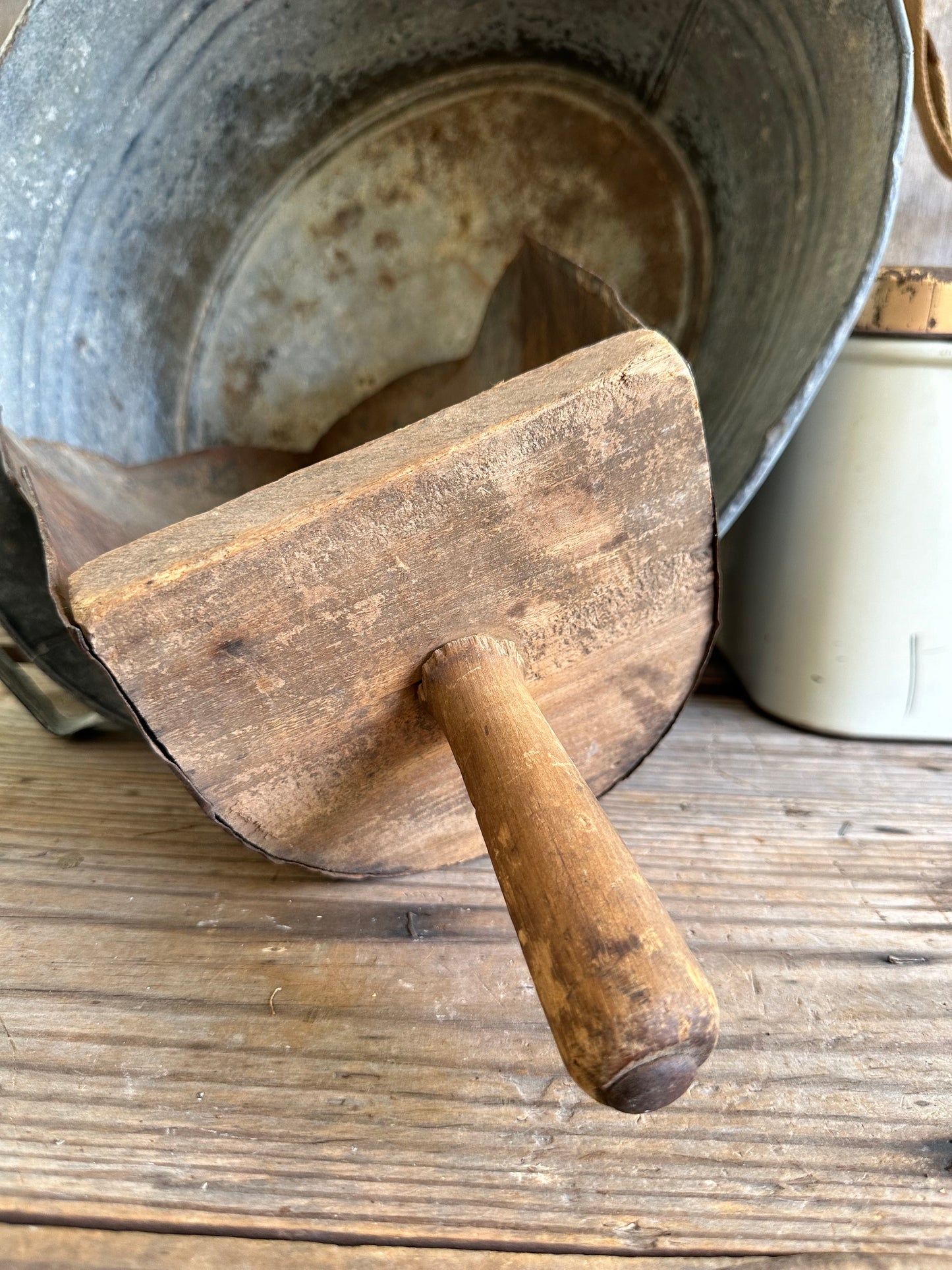 Metal & Wood Scoop