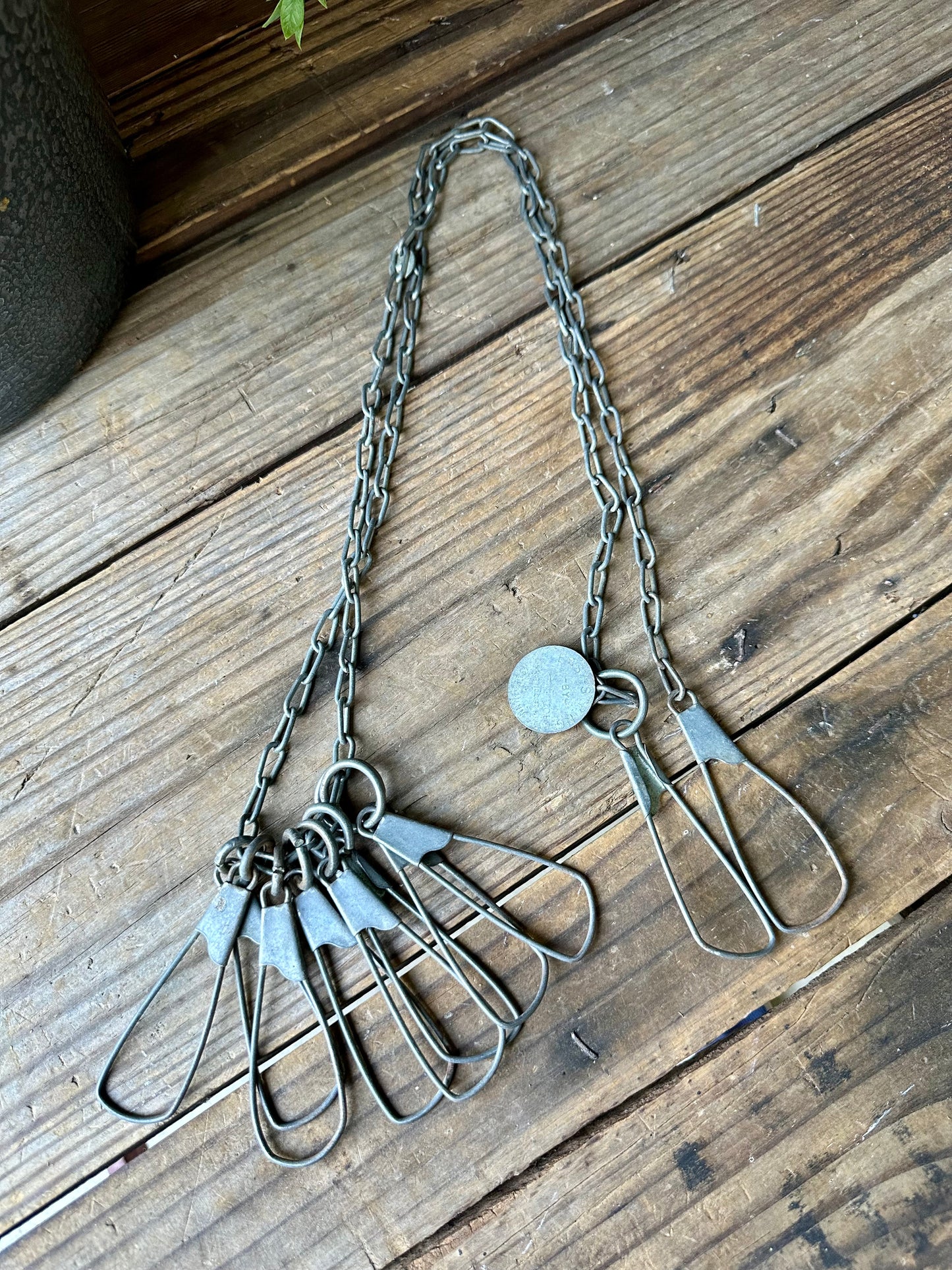 Fish Stringer Metal With 10 Clips