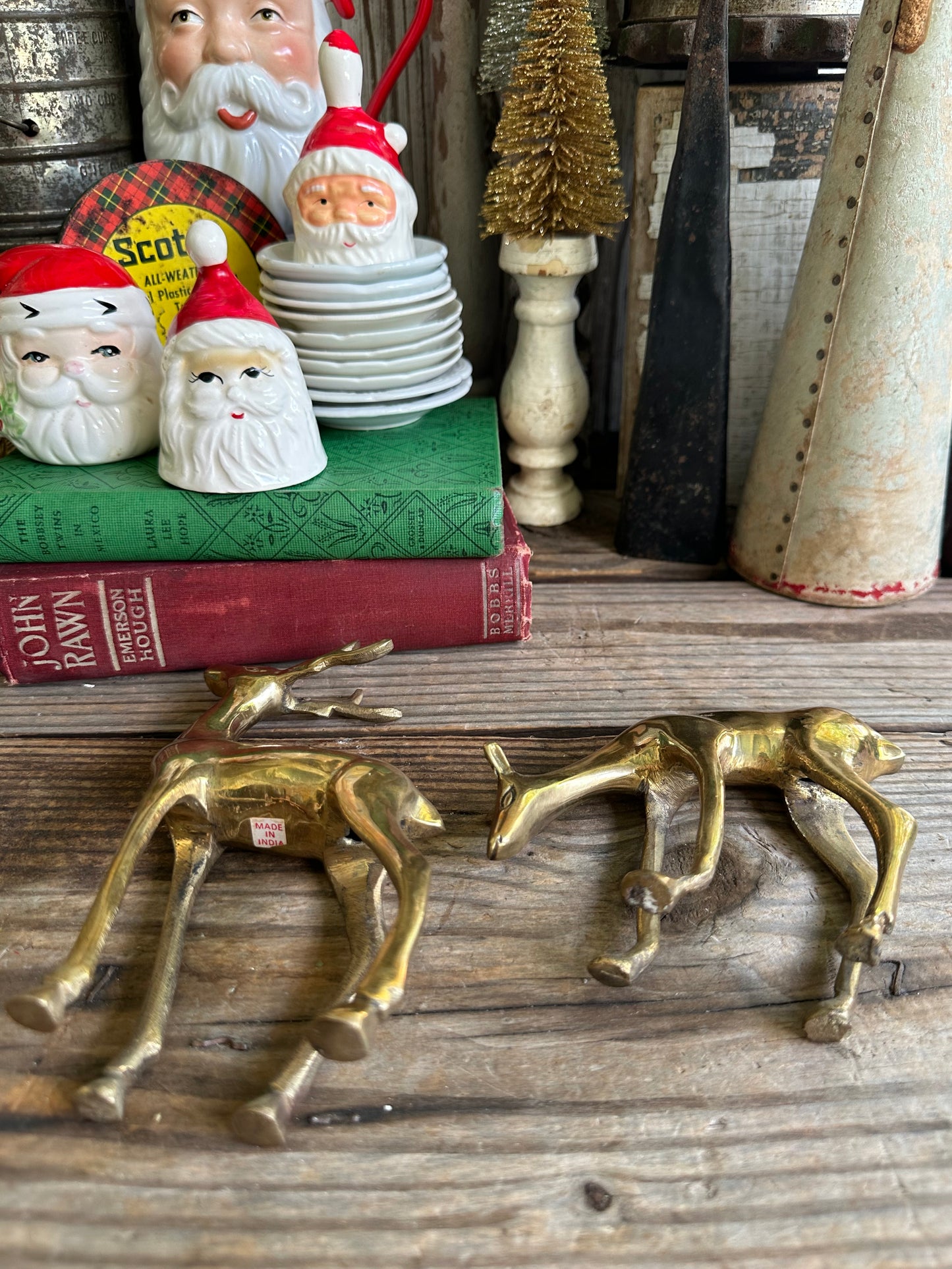 Brass Deer Set Of Two