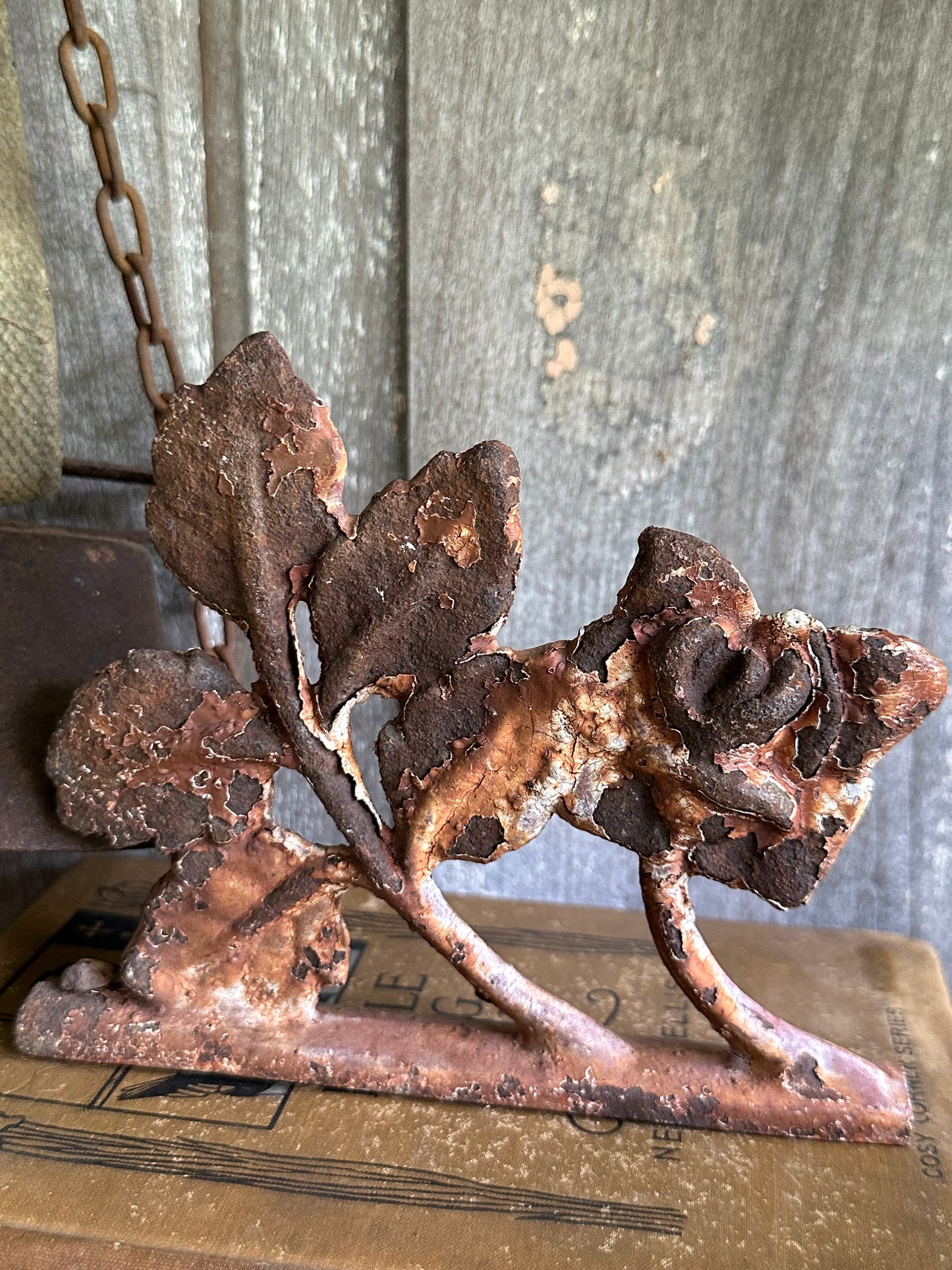 Rusty Metal Leaf Salvage Piece