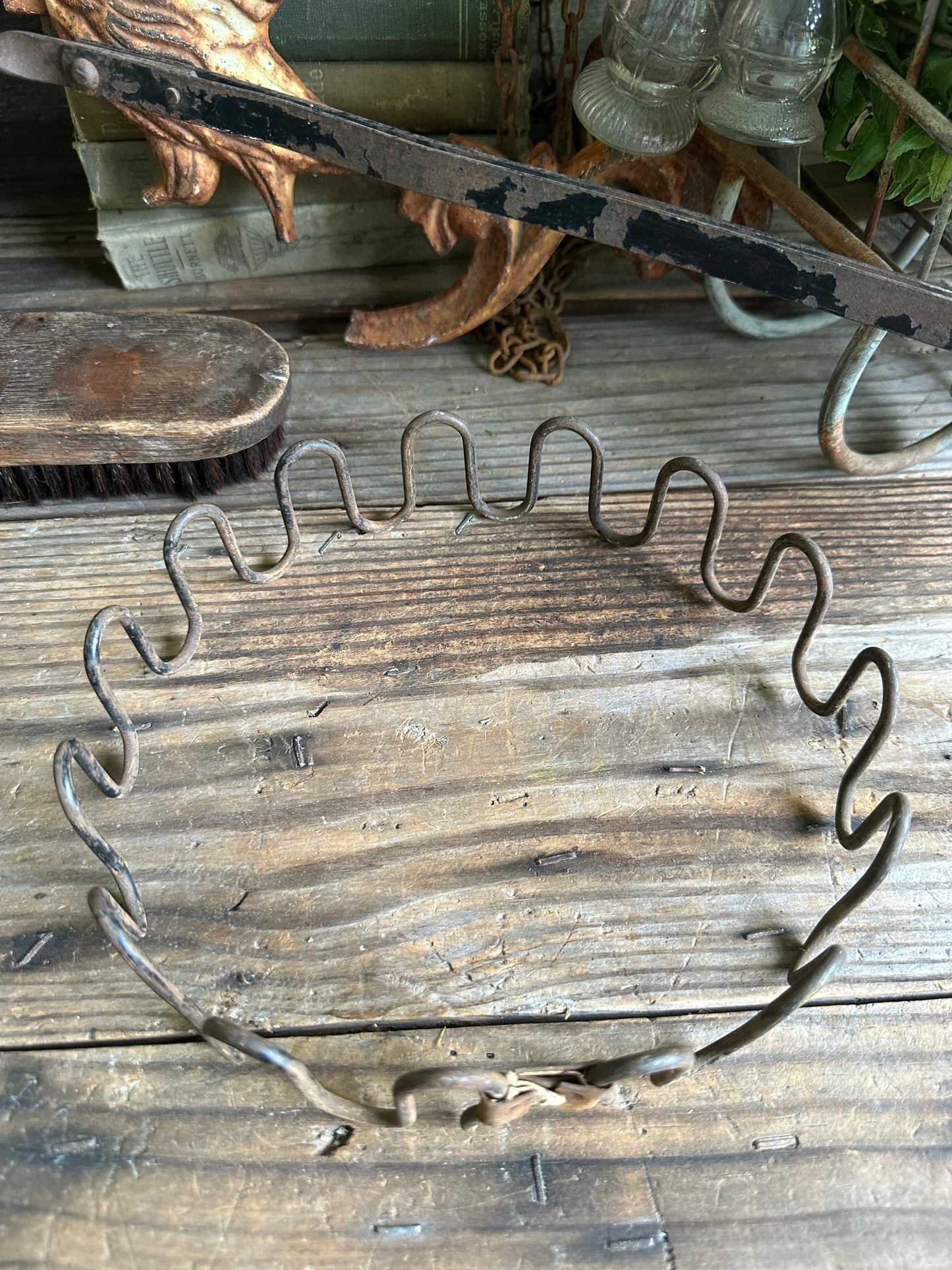 Spring Rusty Metal Wire