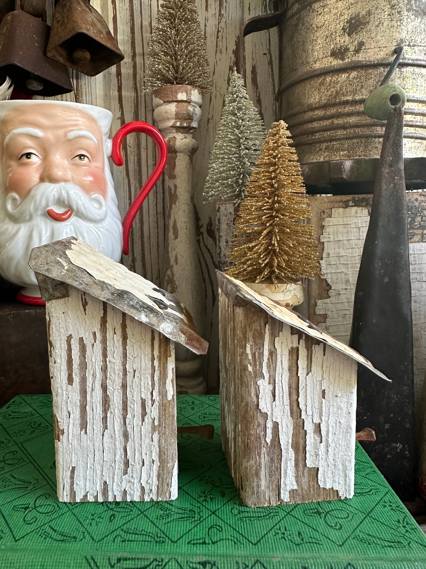 Bitty Birdhouses Set Of Two Handmade