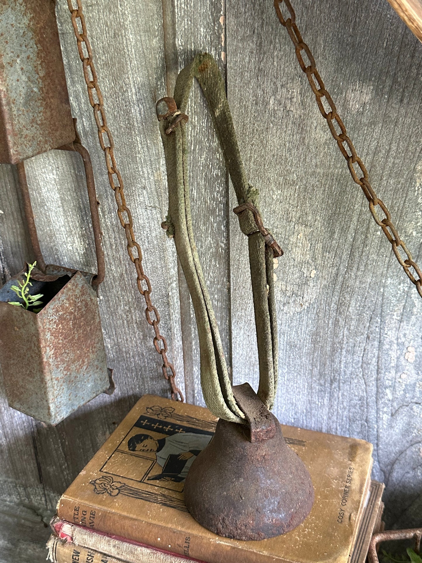 Rusty Metal Bell With Fabric Strap