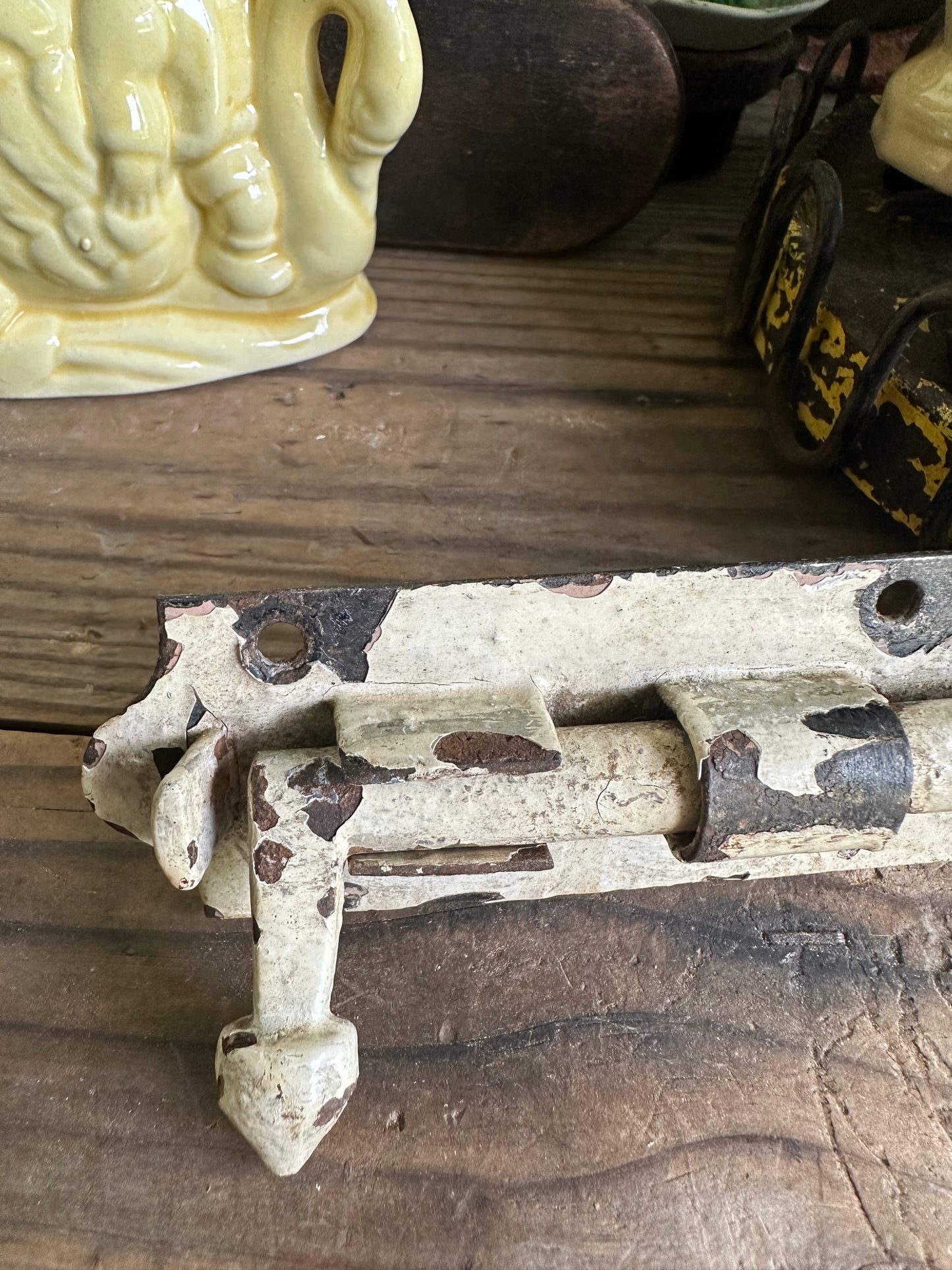 Metal Slide Bolt Chippy Paint