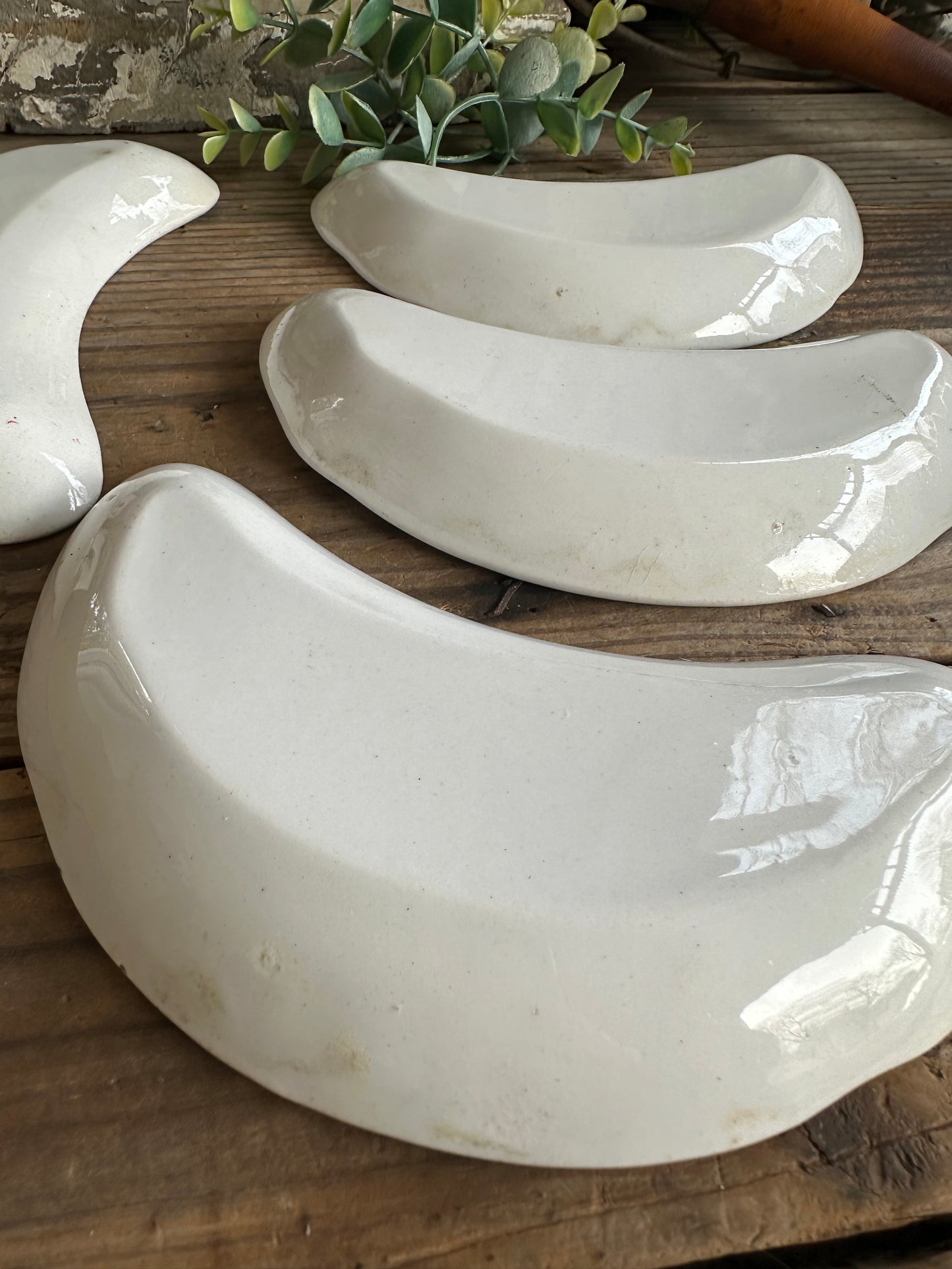 Brown Transferware Floral Pattern Bone Dishes Set Of Four