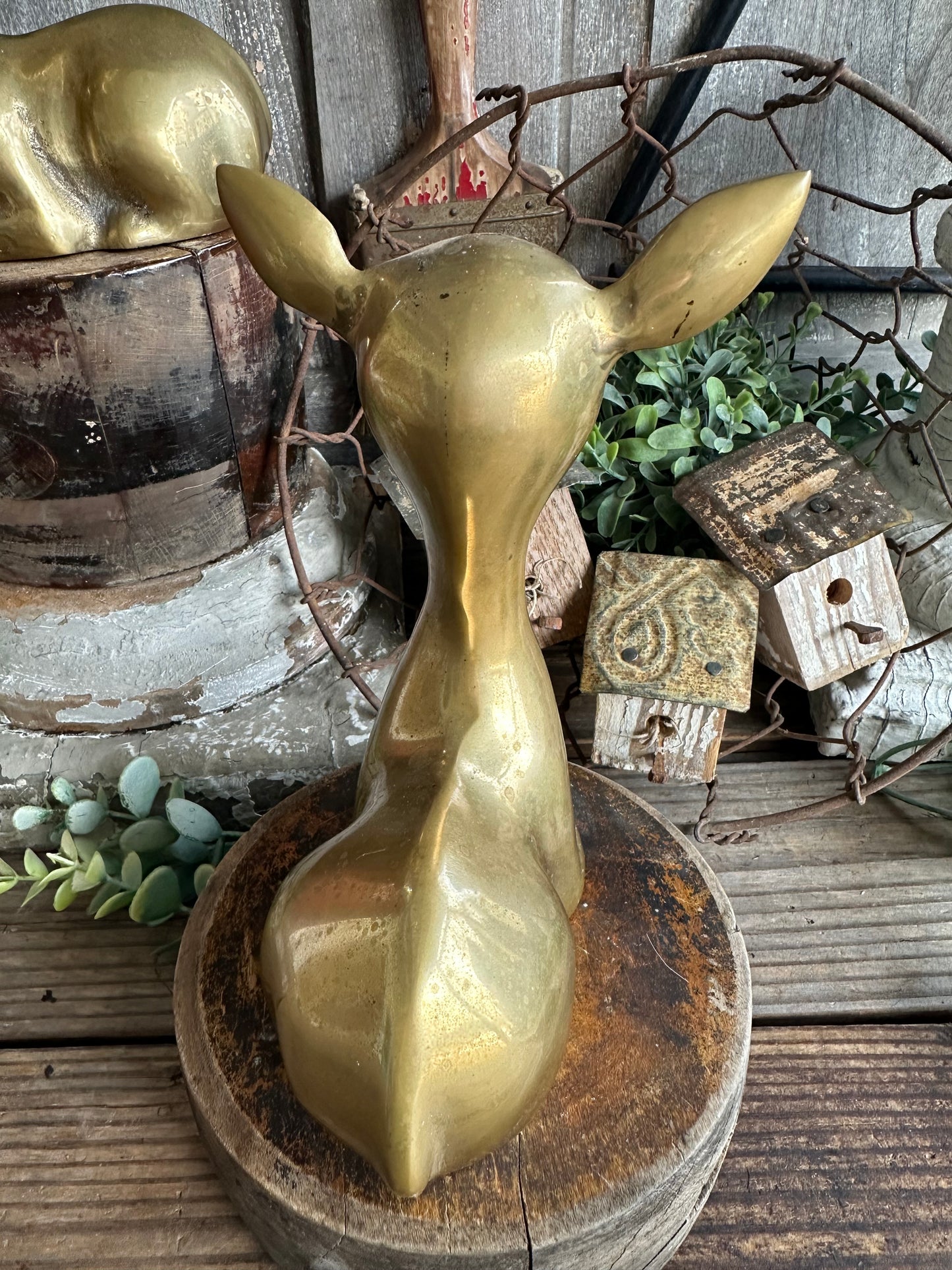 Brass Deer Set Of Two
