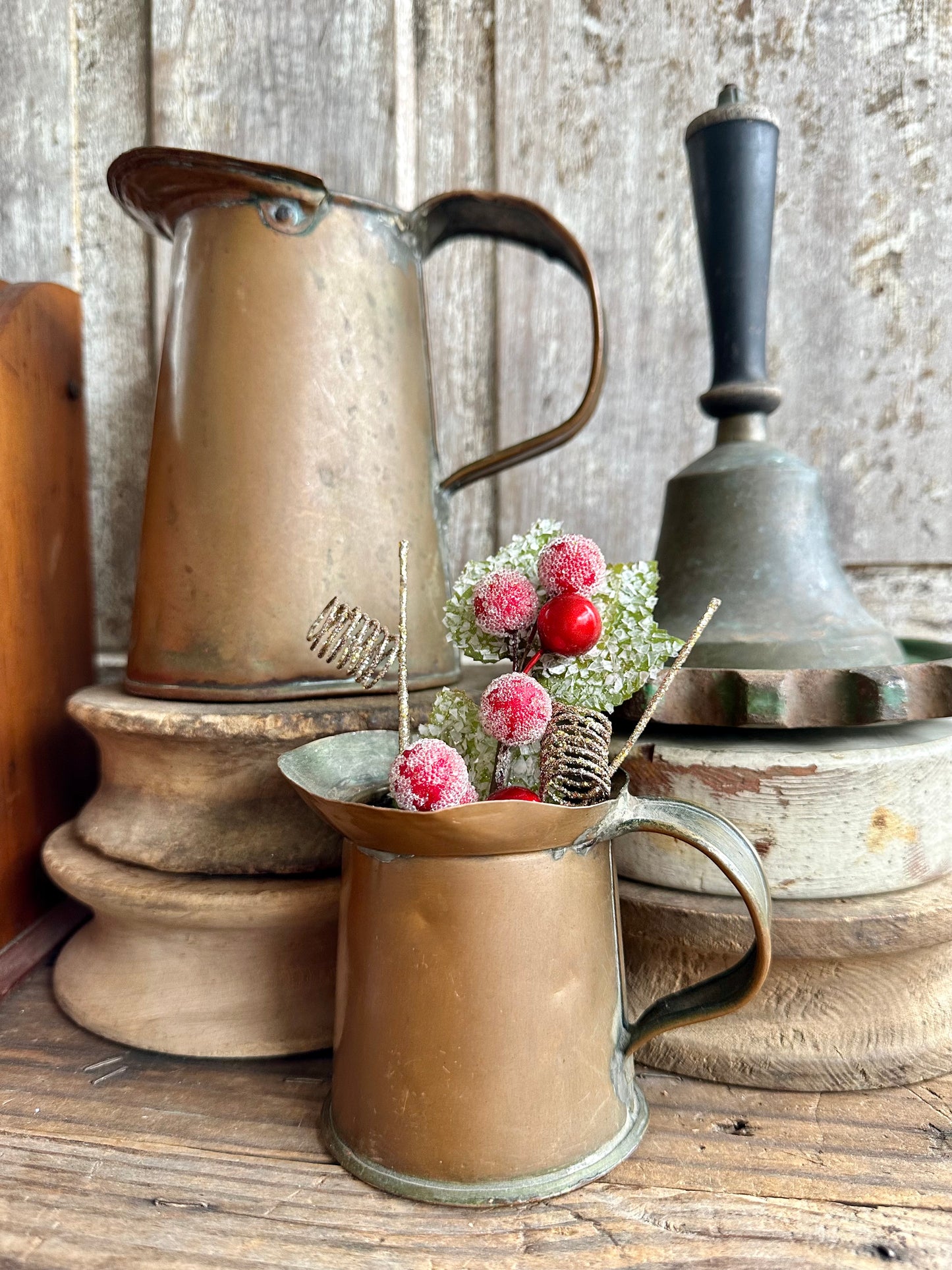 Copper Pitchers Set Of Two