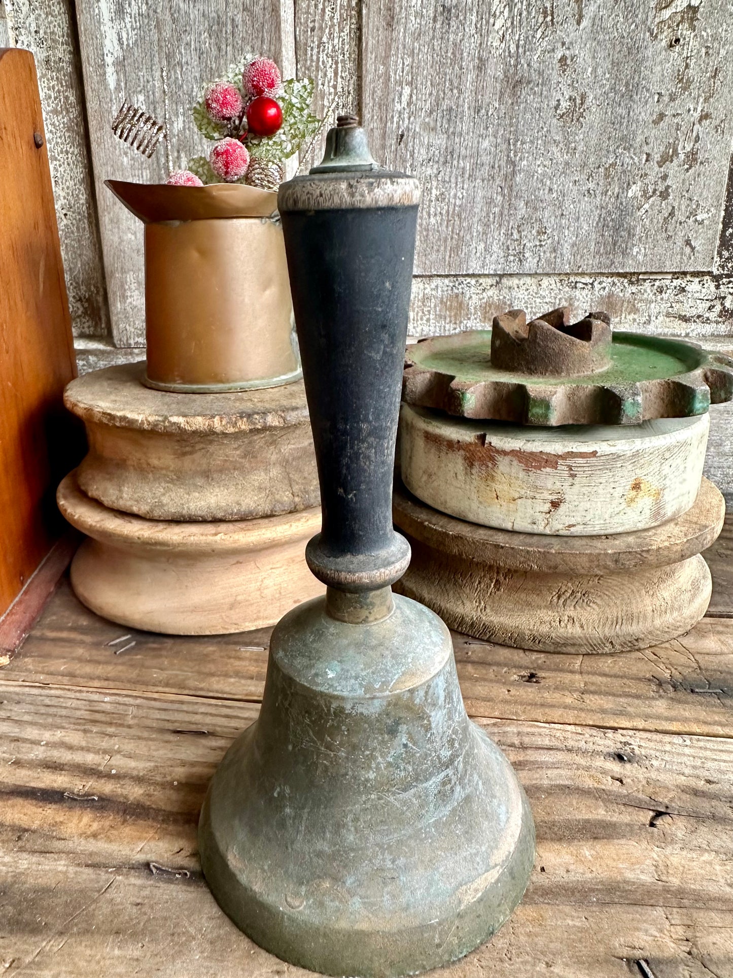 School Bell With Wood Handle 7 1/4”