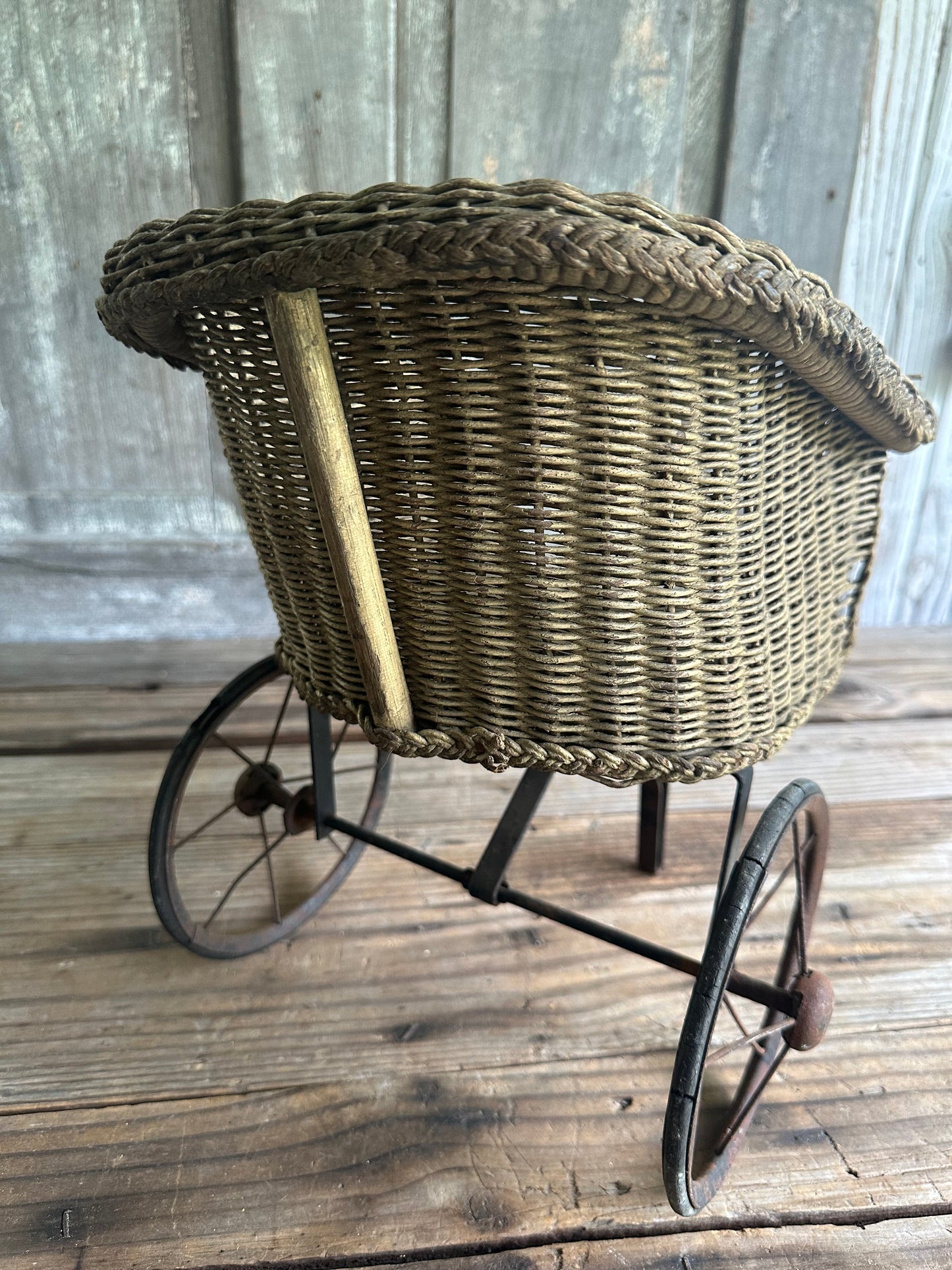 Wicker Doll Cart Carriage