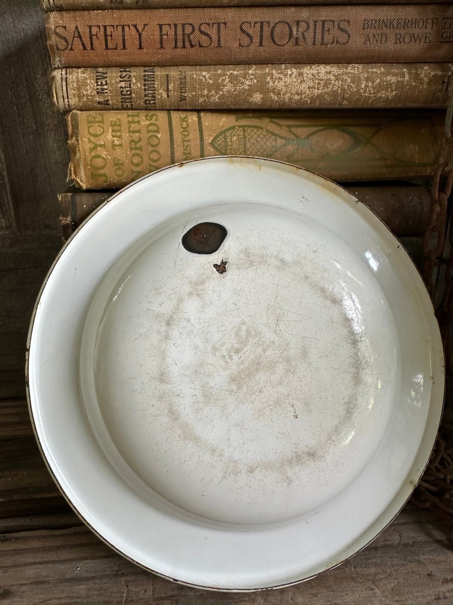 Swans Enamelware Dish