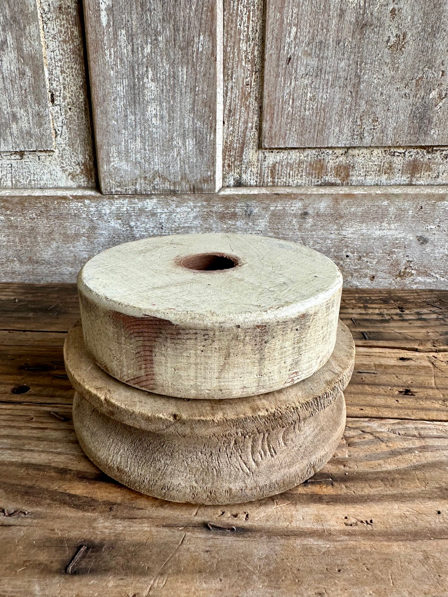 Wood Pulley Sheaves Set Of Two