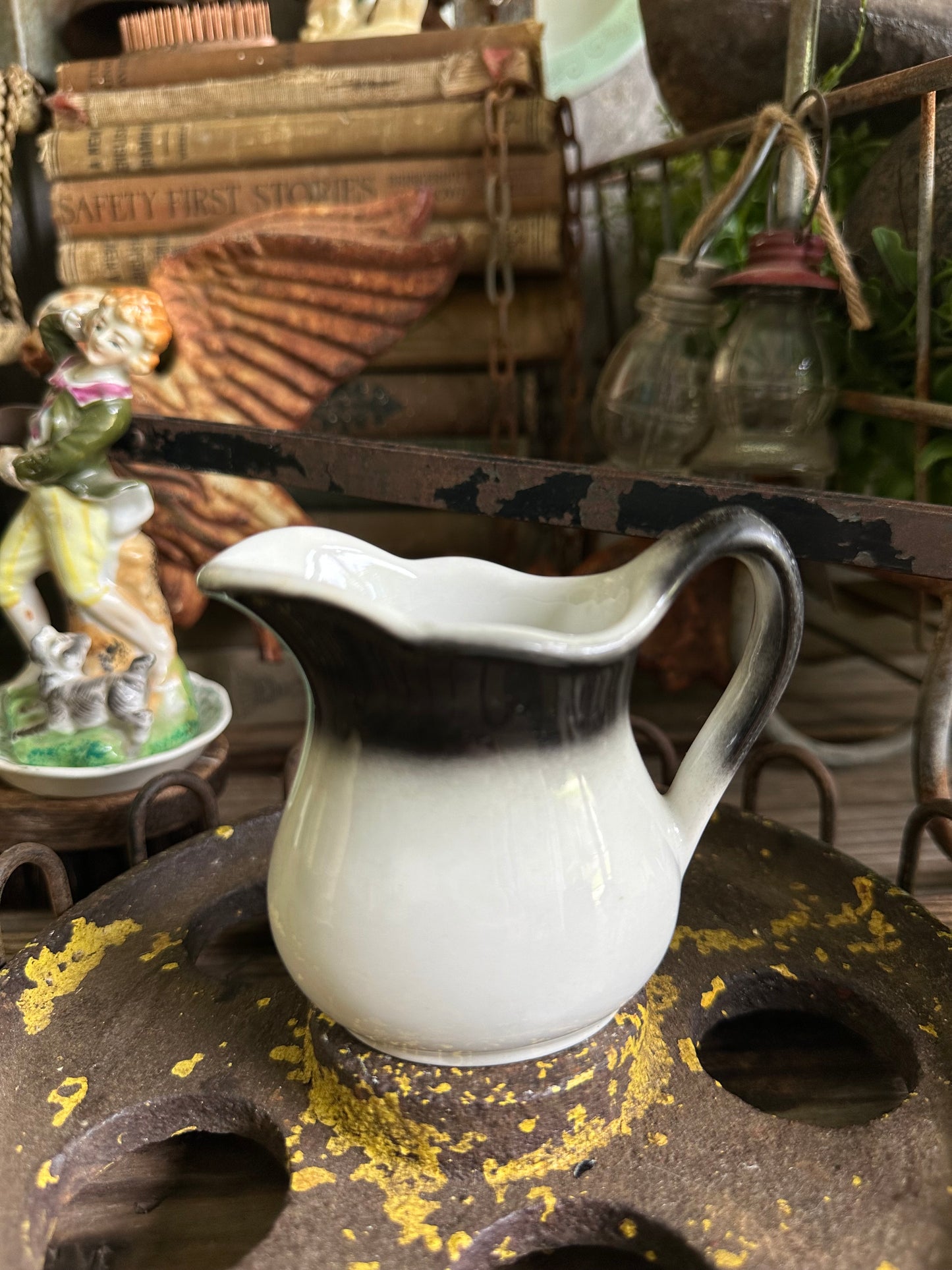 Creamer Black & White Jackson China