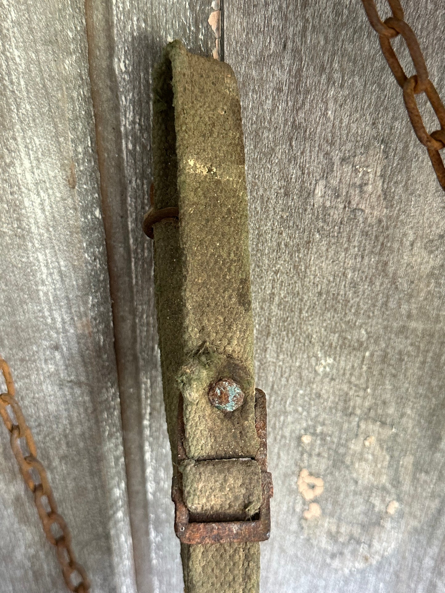 Rusty Metal Bell With Fabric Strap