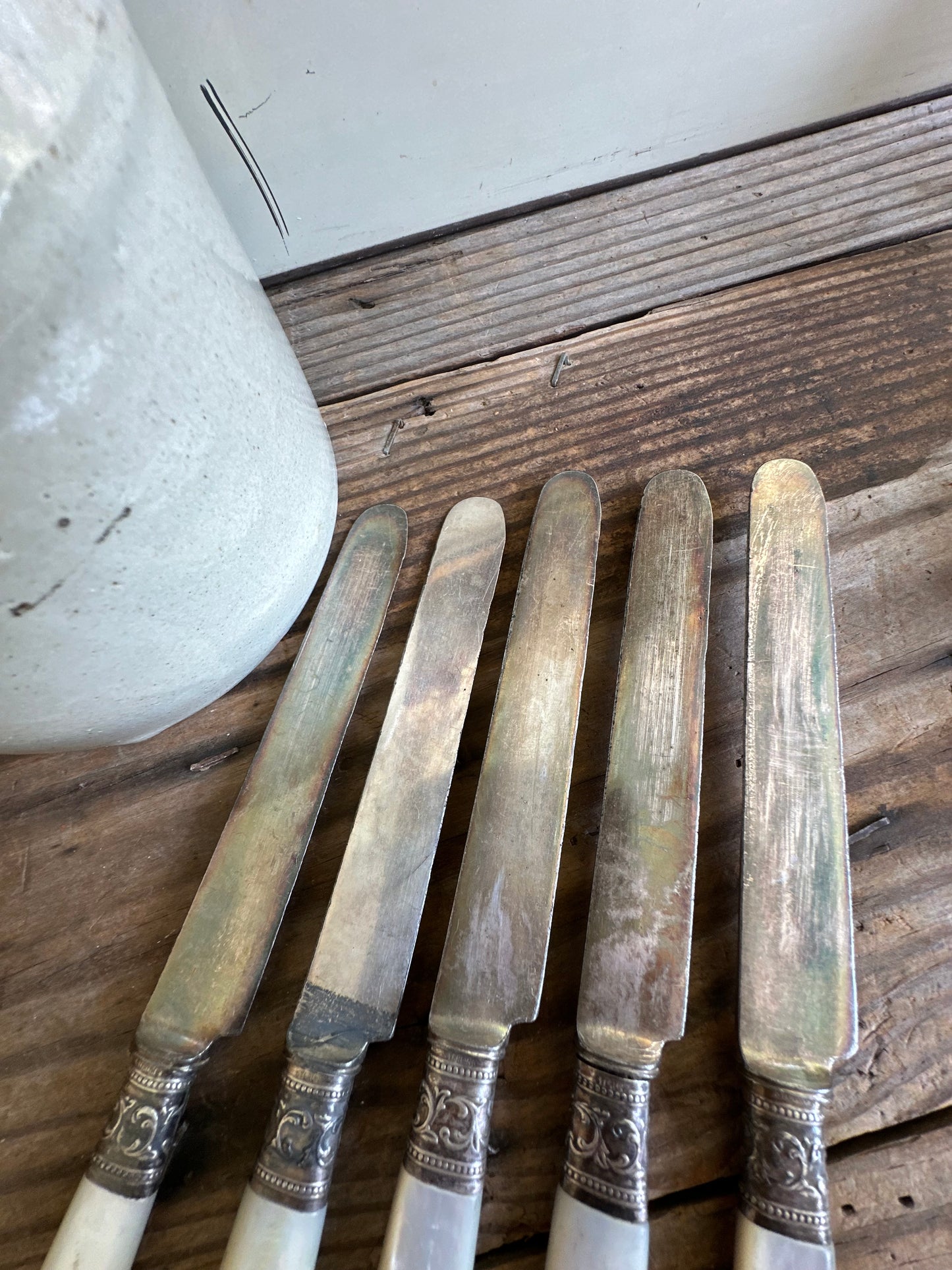 Knives Set Of 5 Mother Of Pearl Handle
