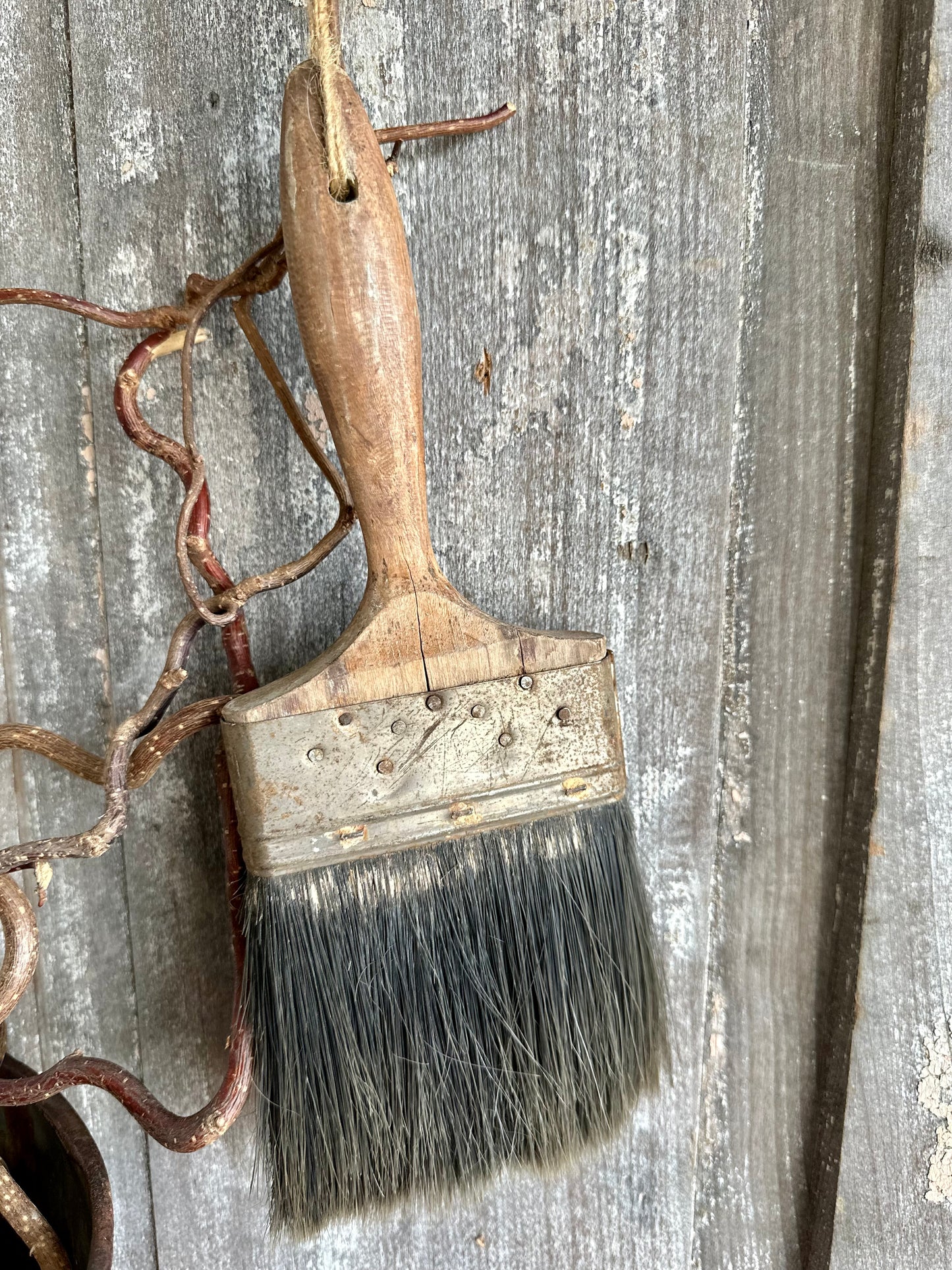 Paint Brush Weathered Wood Handle