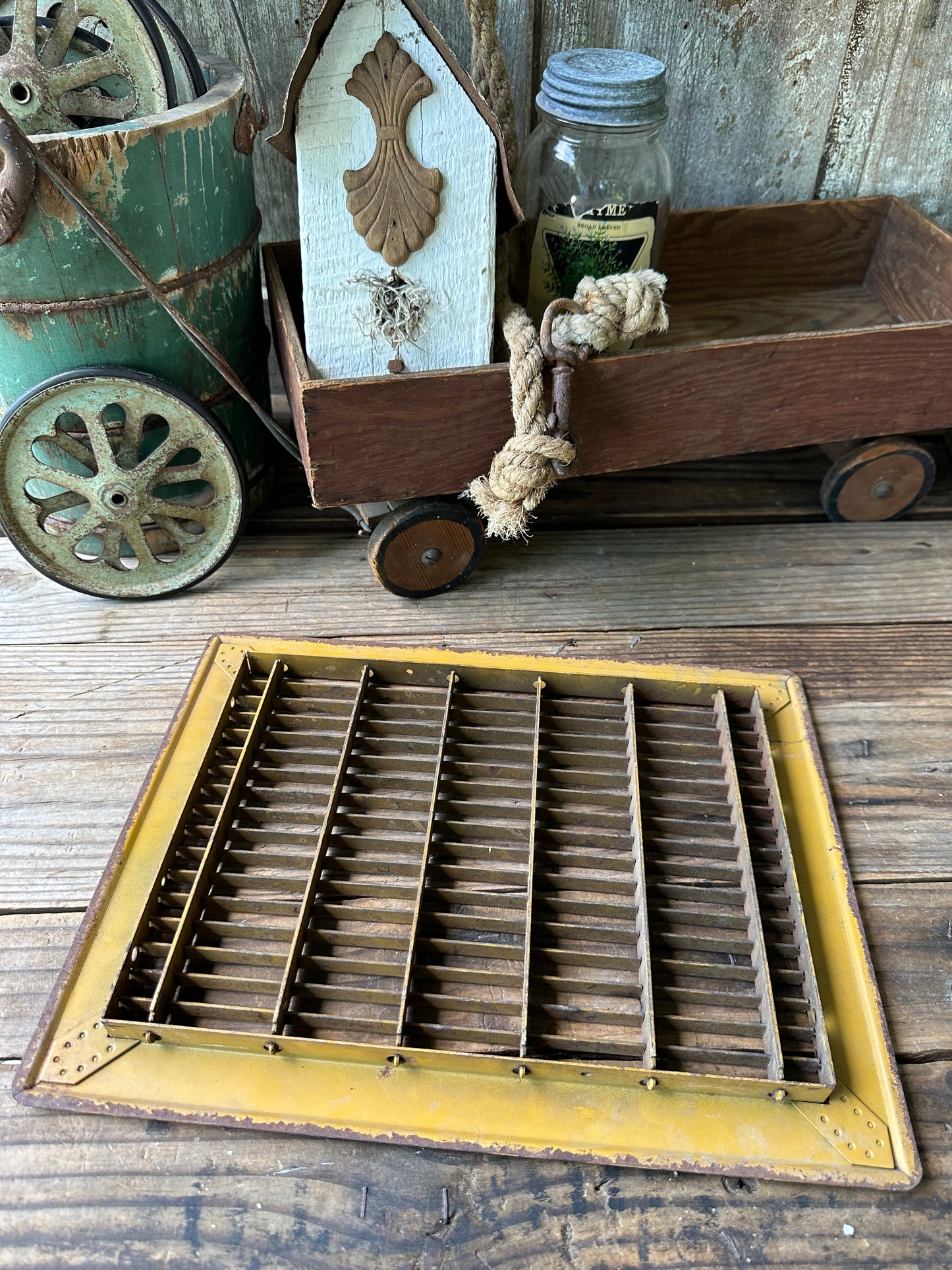 Rusty Metal Floor Grate/Vent Cover