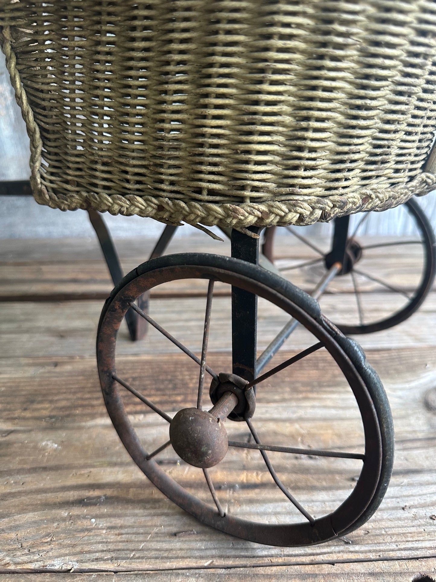 Wicker Doll Cart Carriage