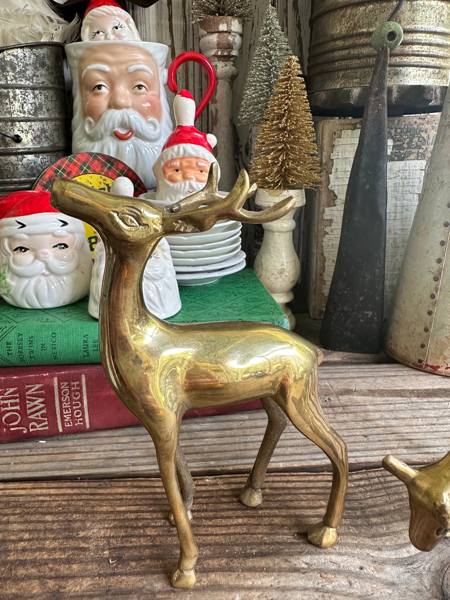 Brass Deer Set Of Two