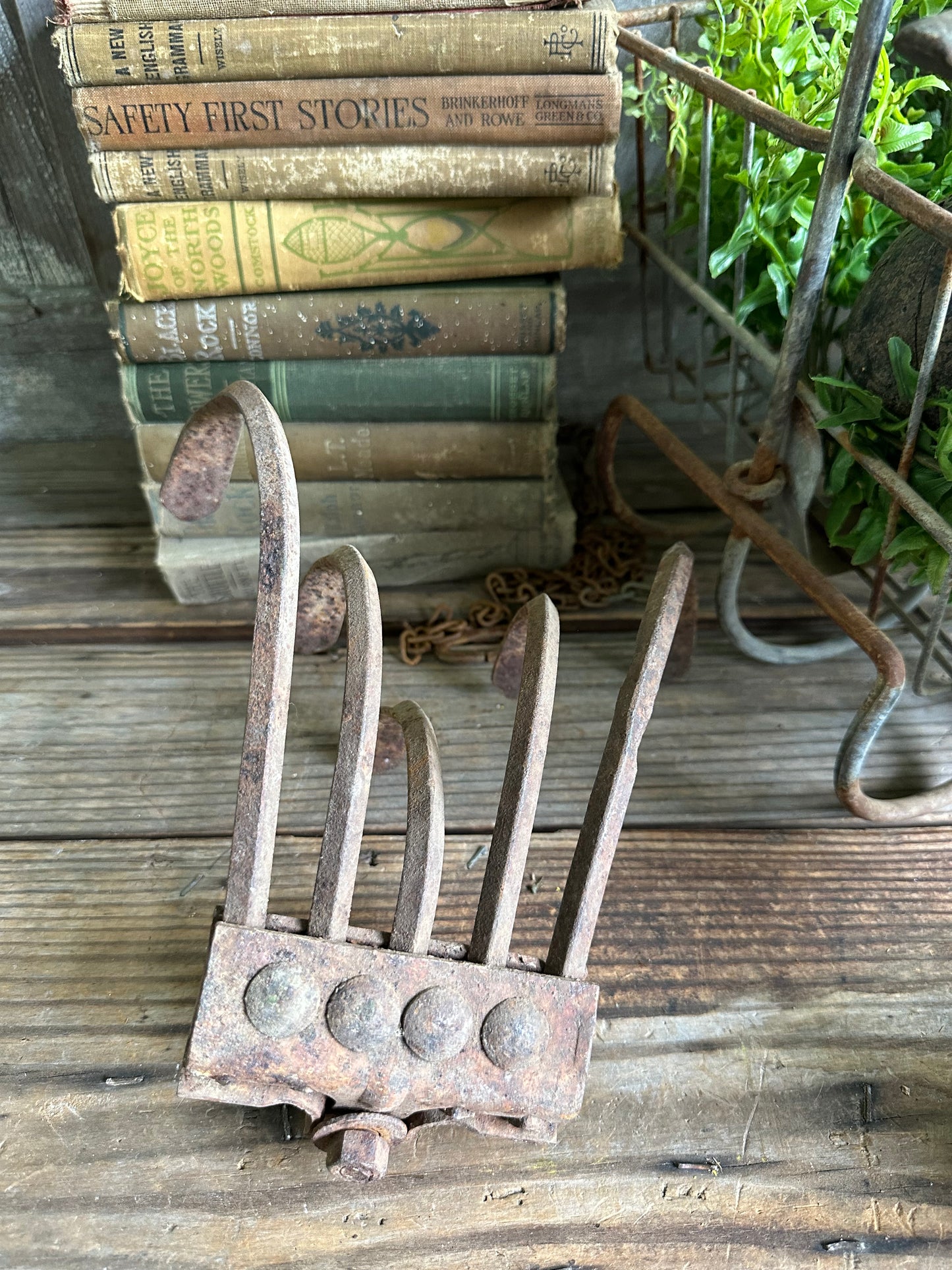 Plow Cultivator Head Rusty Metal