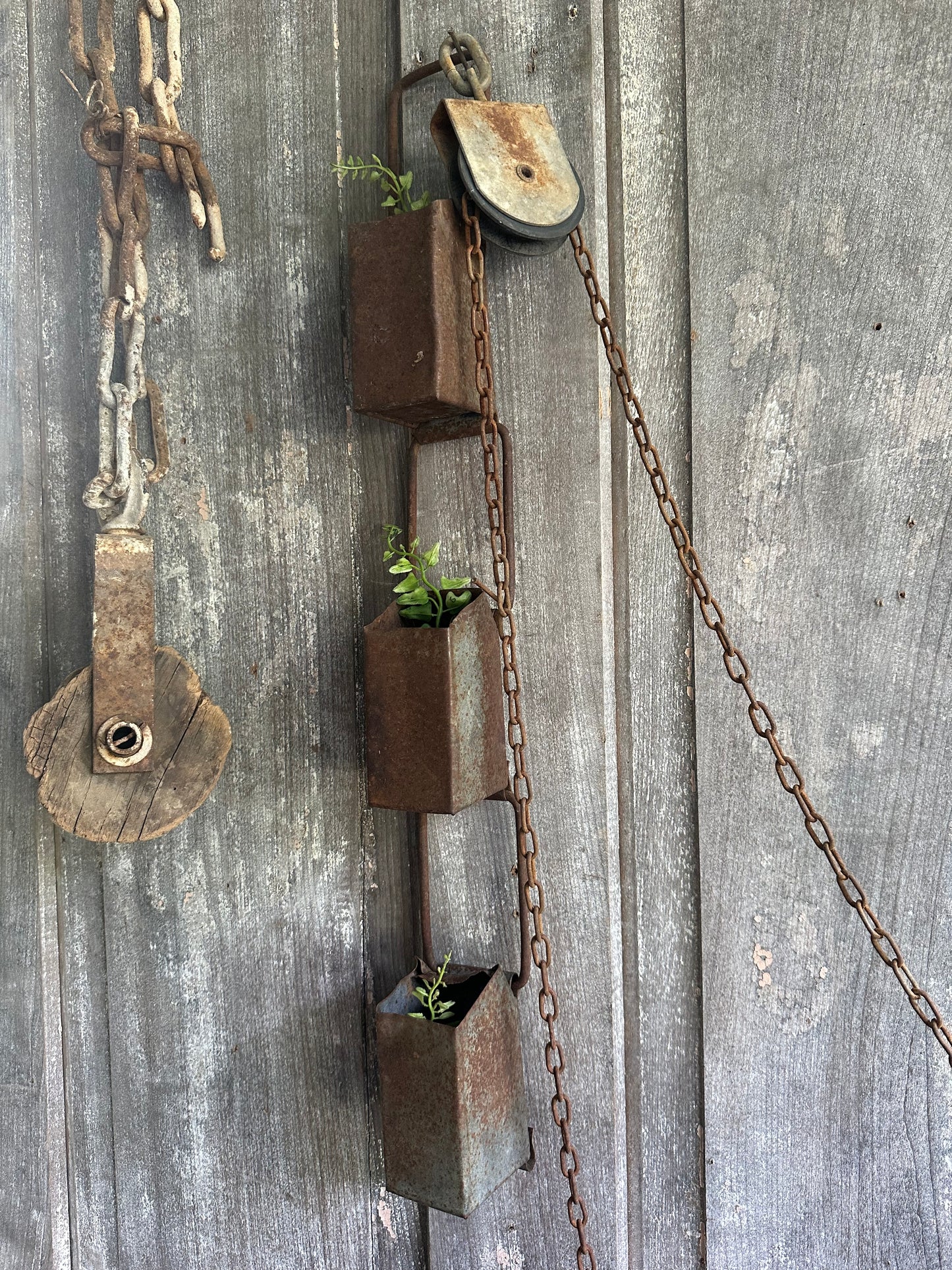 Rusty Metal Hanging Water Dippers