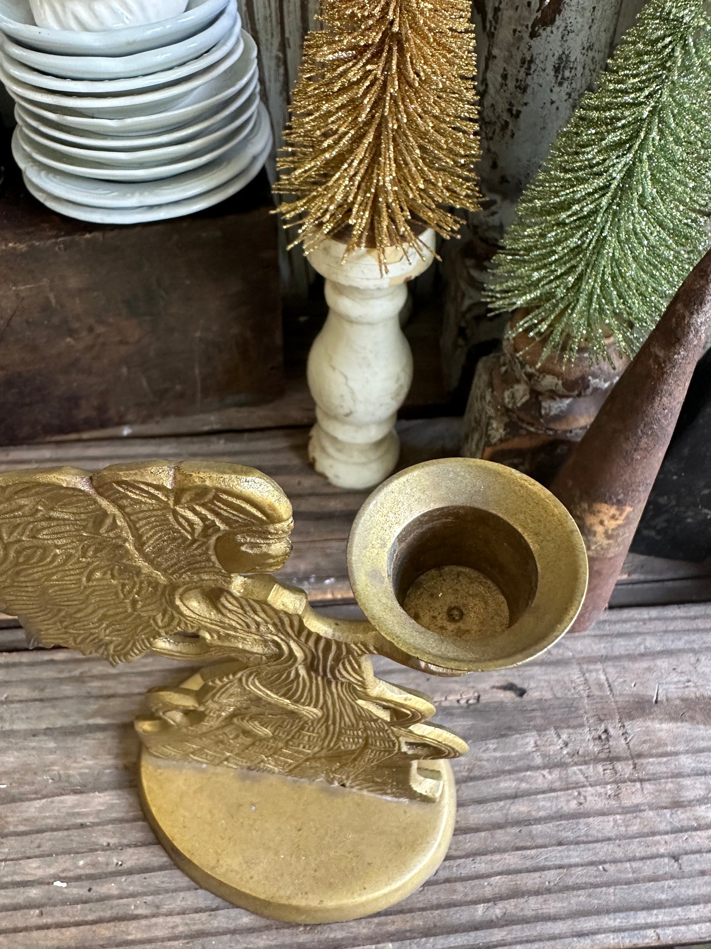 Brass Angel Candleholder