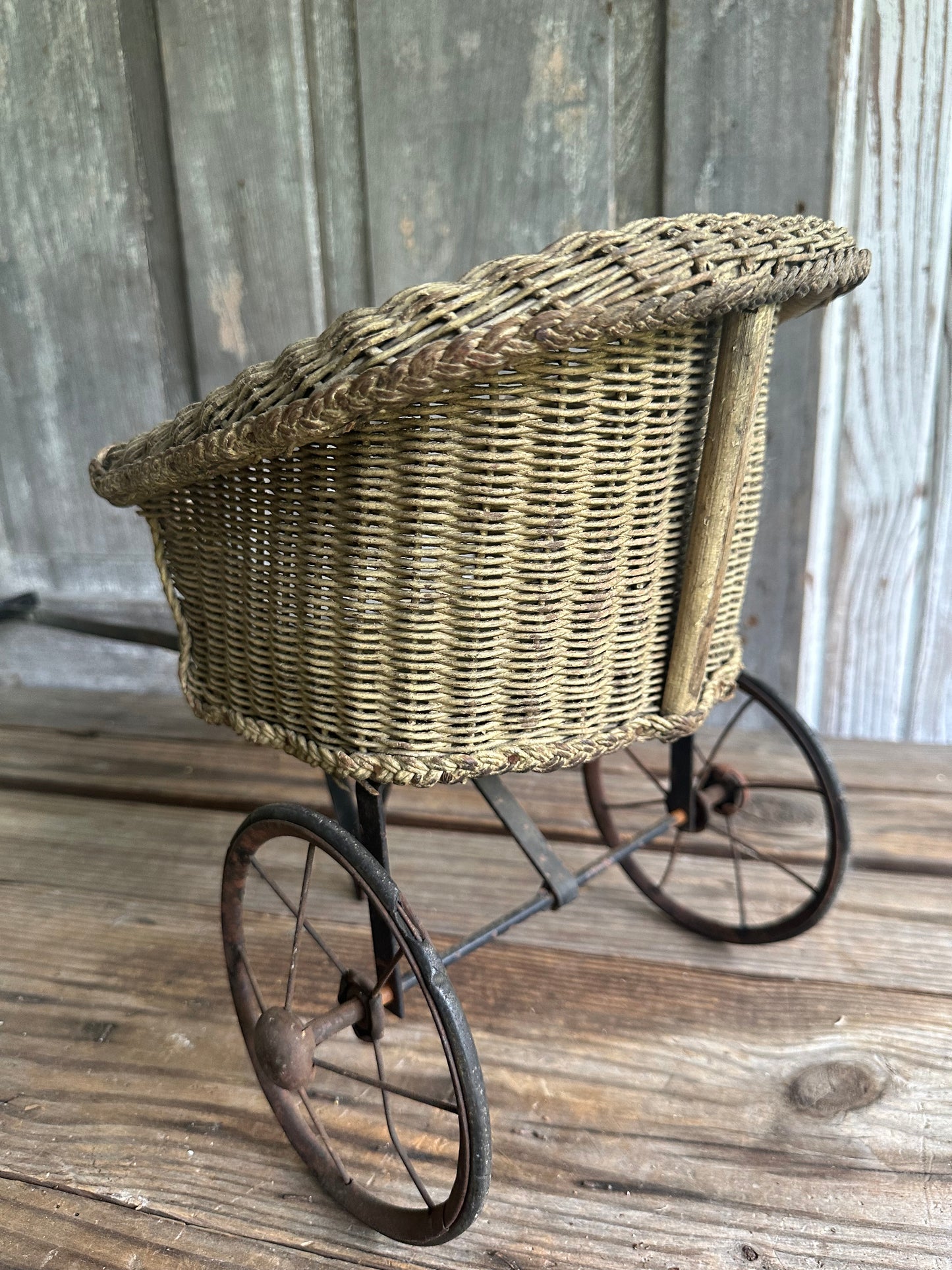 Wicker Doll Cart Carriage