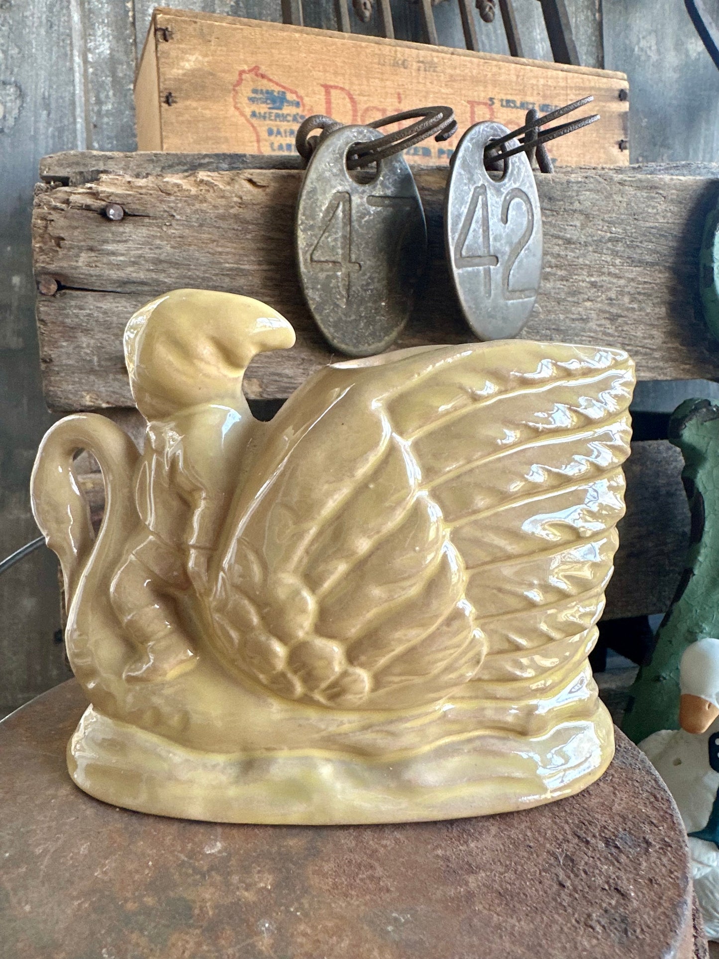 Swans & Boy Planter