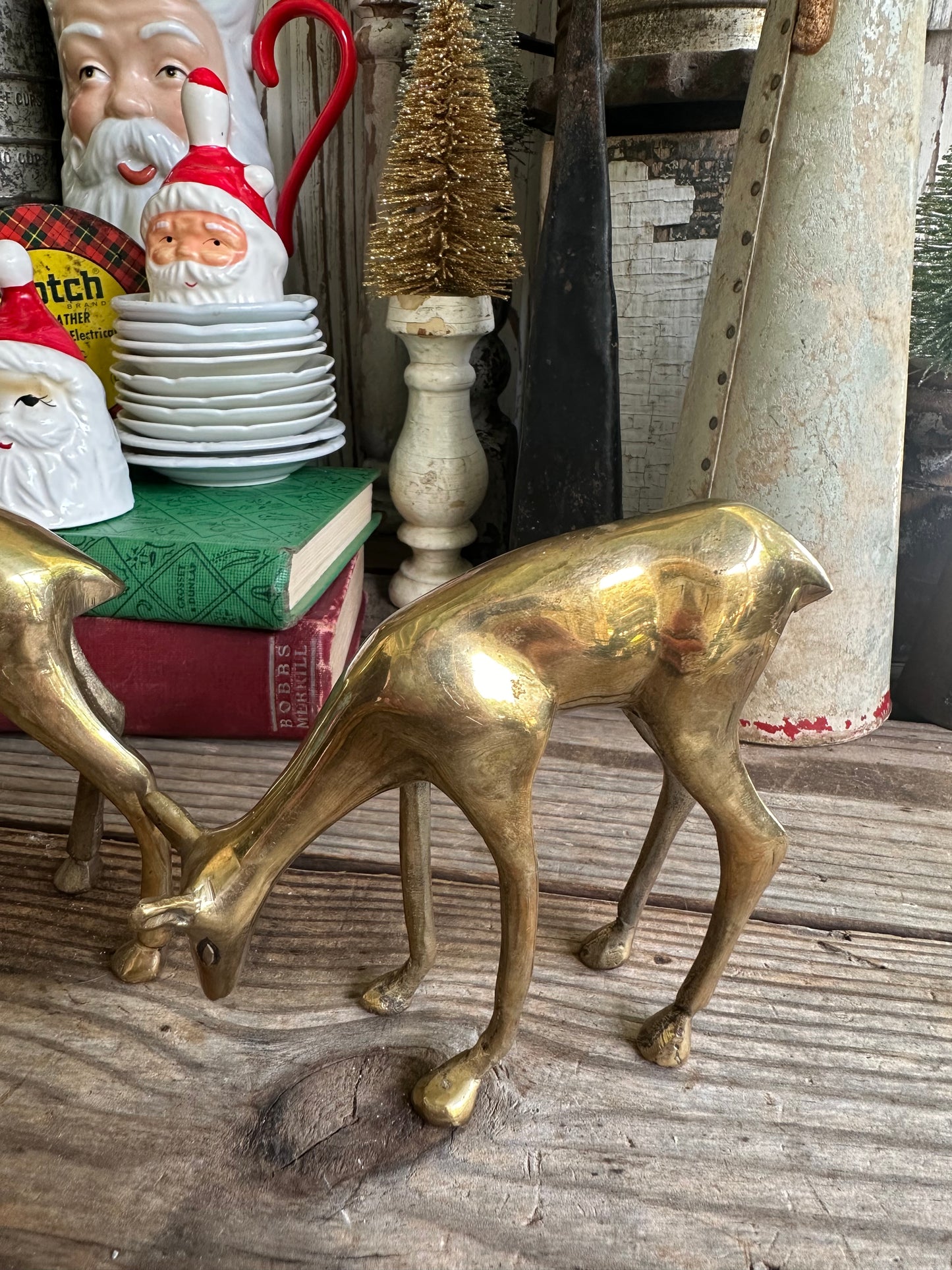 Brass Deer Set Of Two