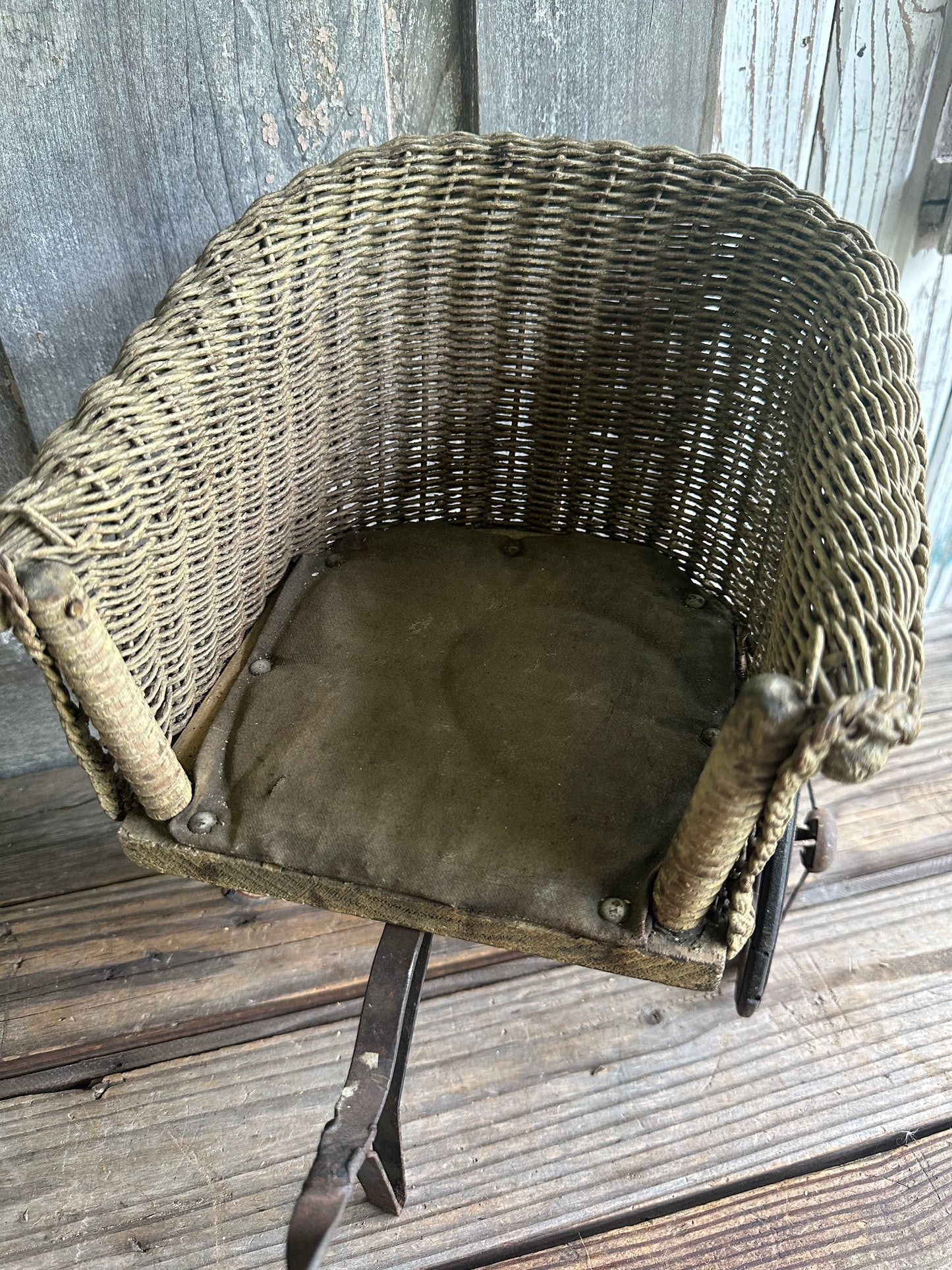 Wicker Doll Cart Carriage