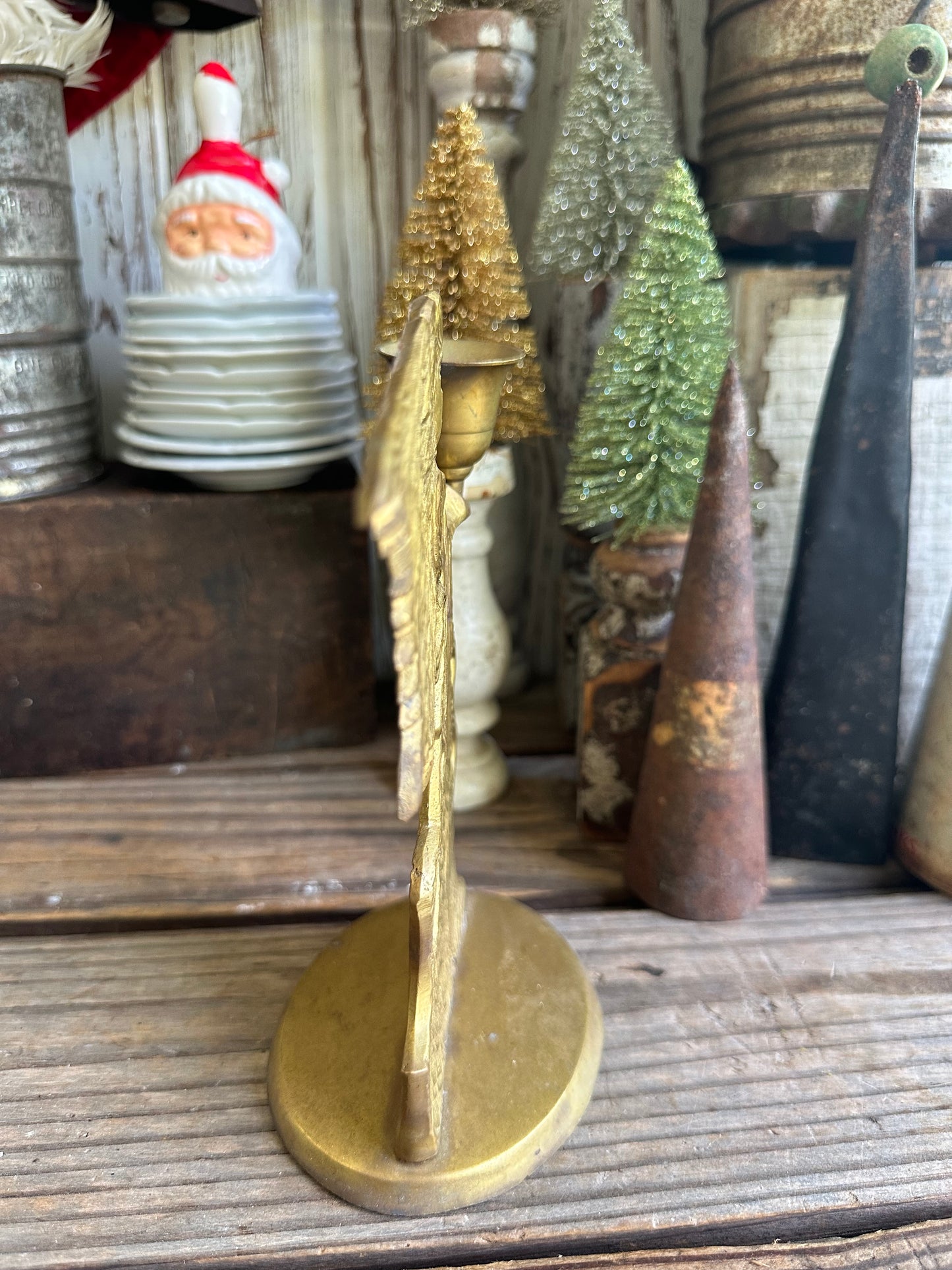 Brass Angel Candleholder