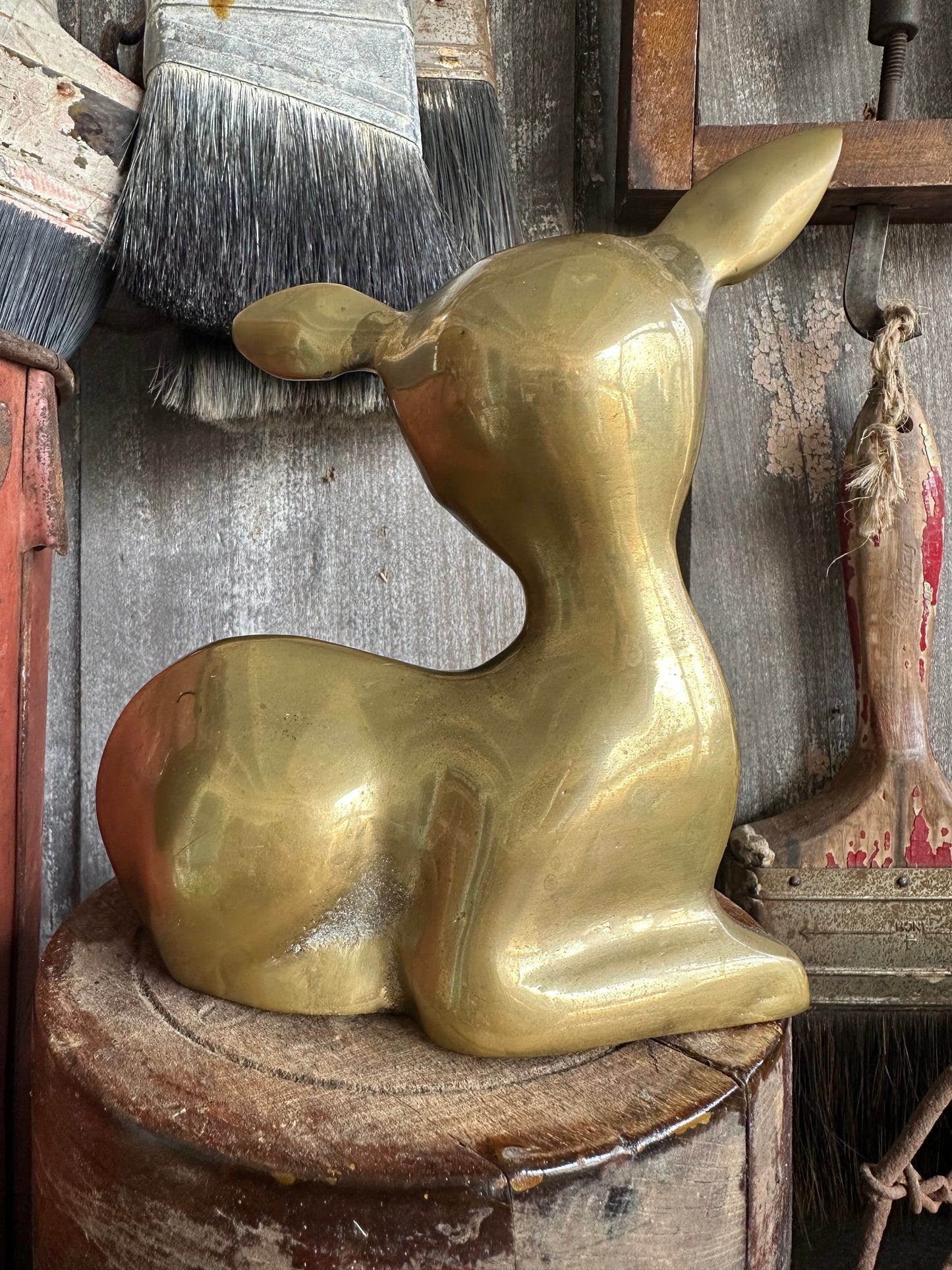 Brass Deer Set Of Two