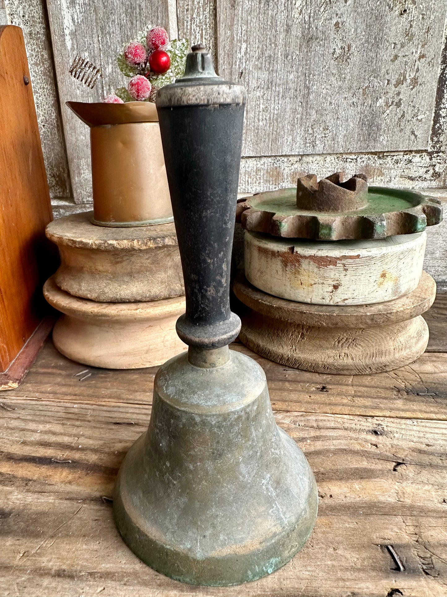 School Bell With Wood Handle 7 1/4”