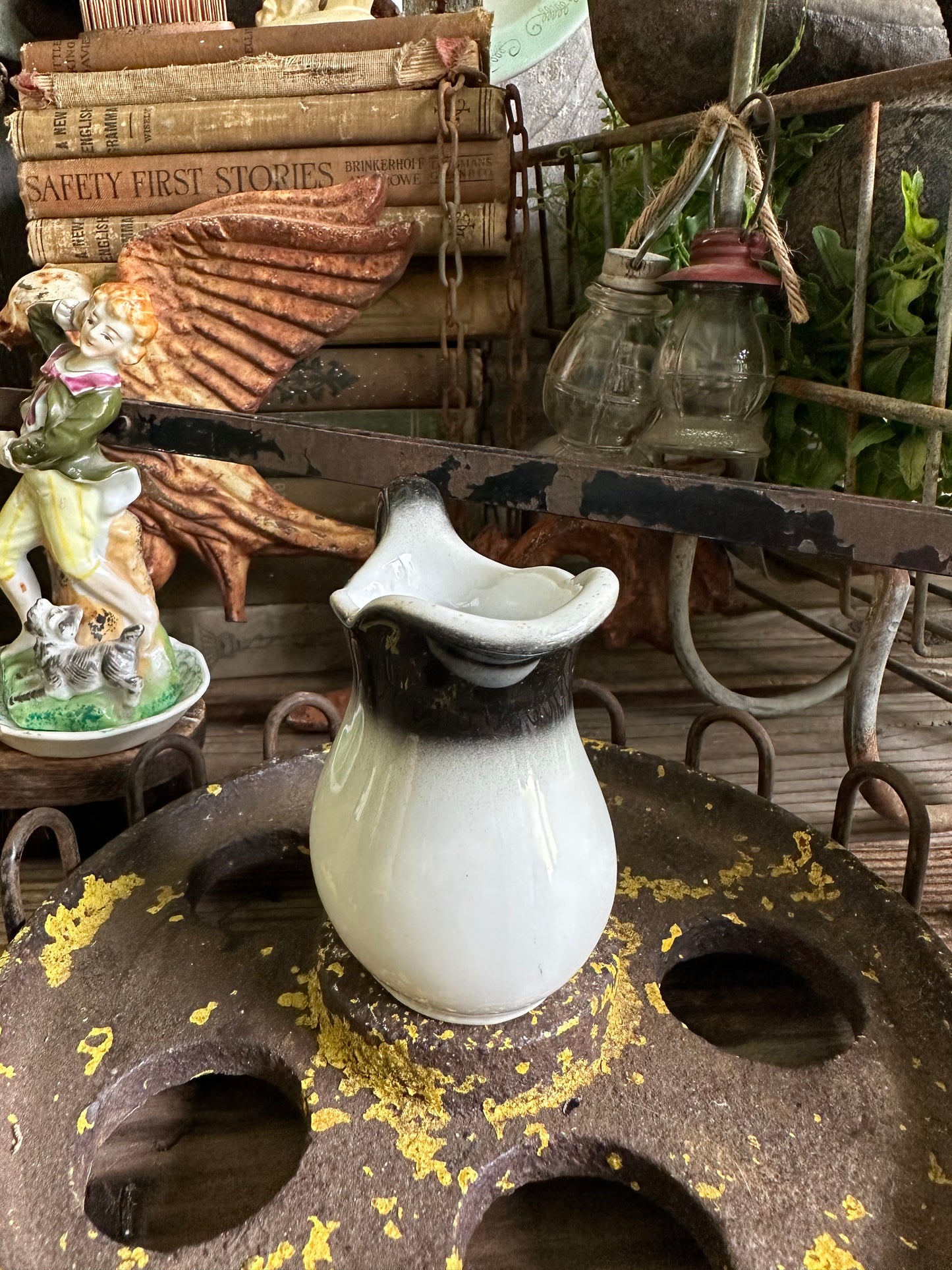 Creamer Black & White Jackson China
