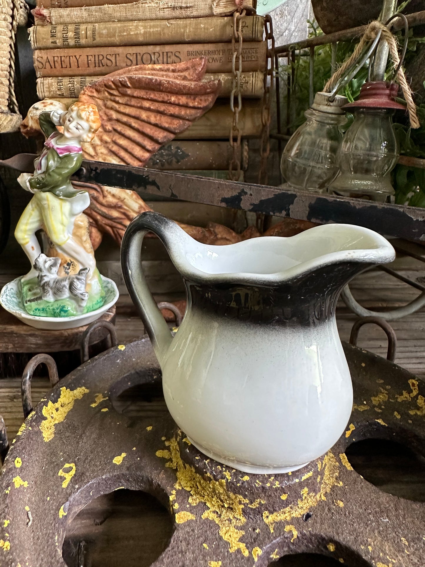 Creamer Black & White Jackson China