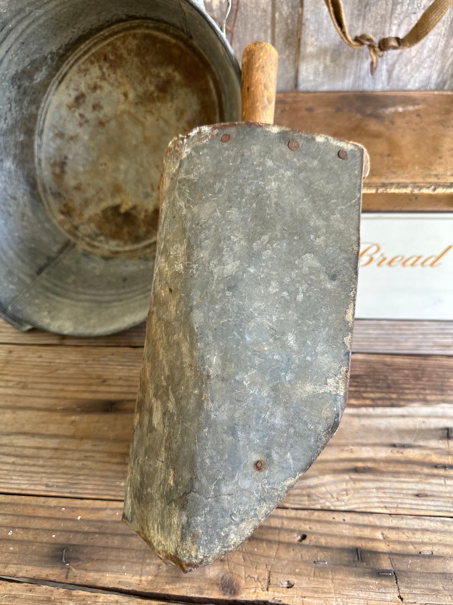 Metal & Wood Scoop
