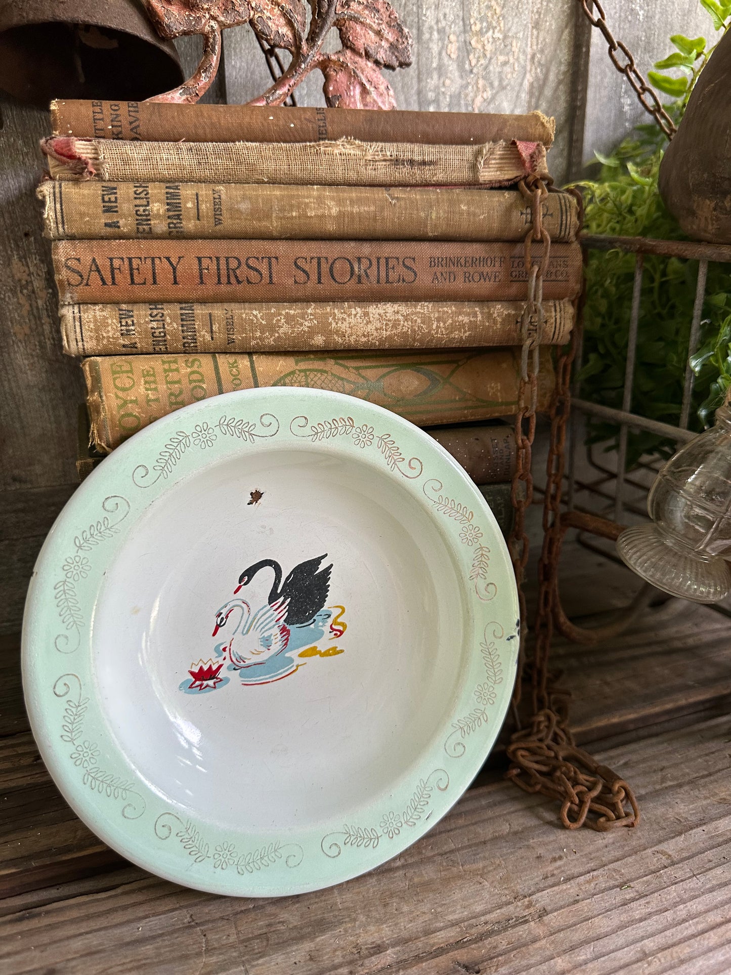 Swans Enamelware Dish