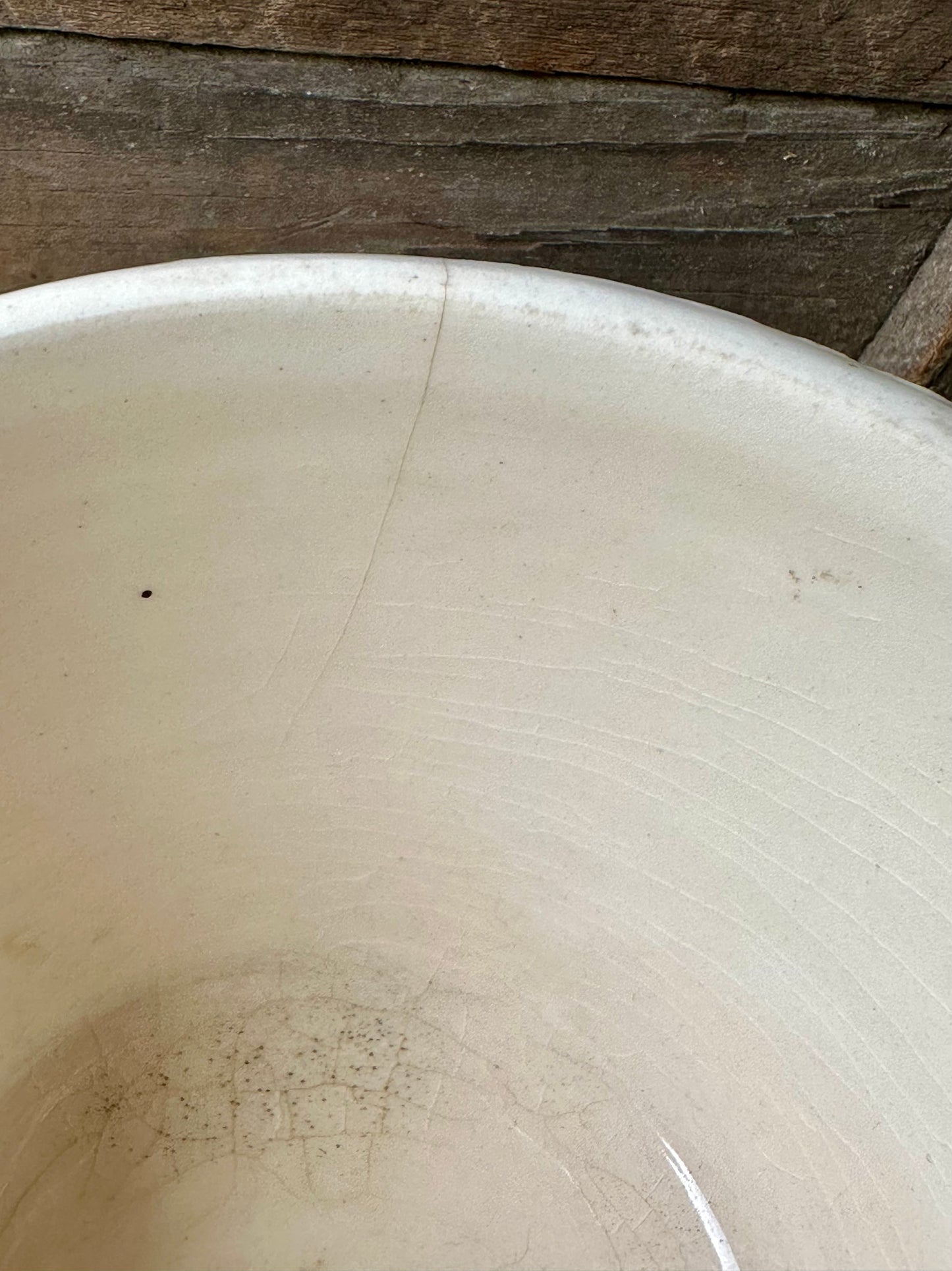 Crock Bowl Stripes Bee Hive Pattern USA